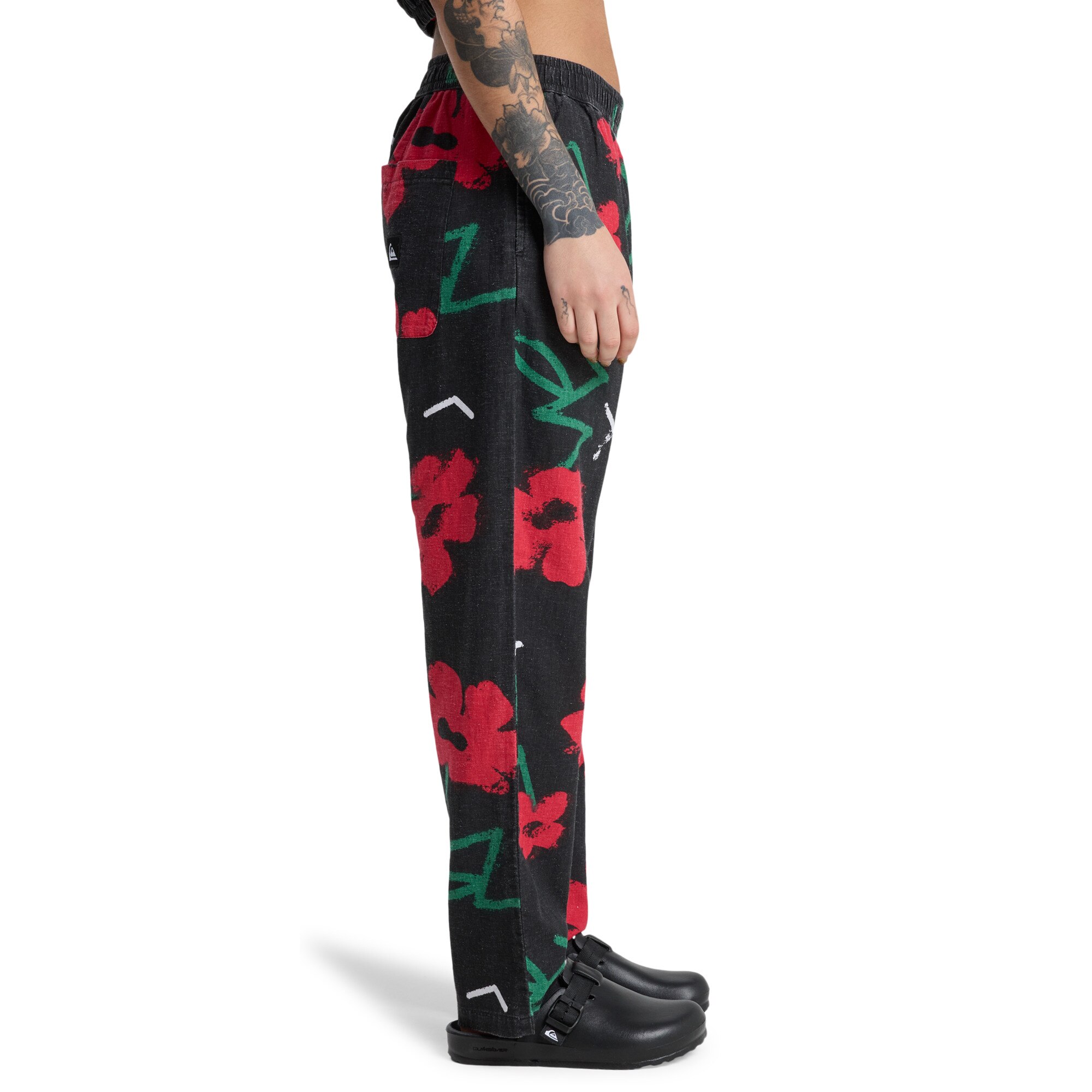 Pantalón de mujer Lomas Hemp Quiksilver - Negro Negro-3