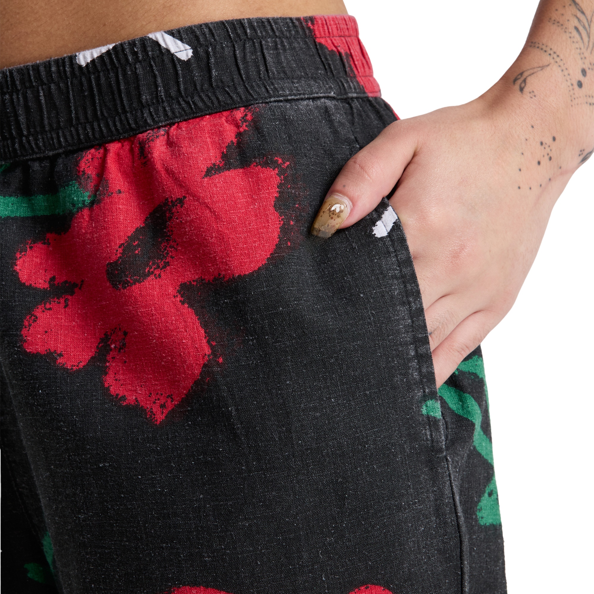 Pantalón de mujer Lomas Hemp Quiksilver - Negro Negro-4