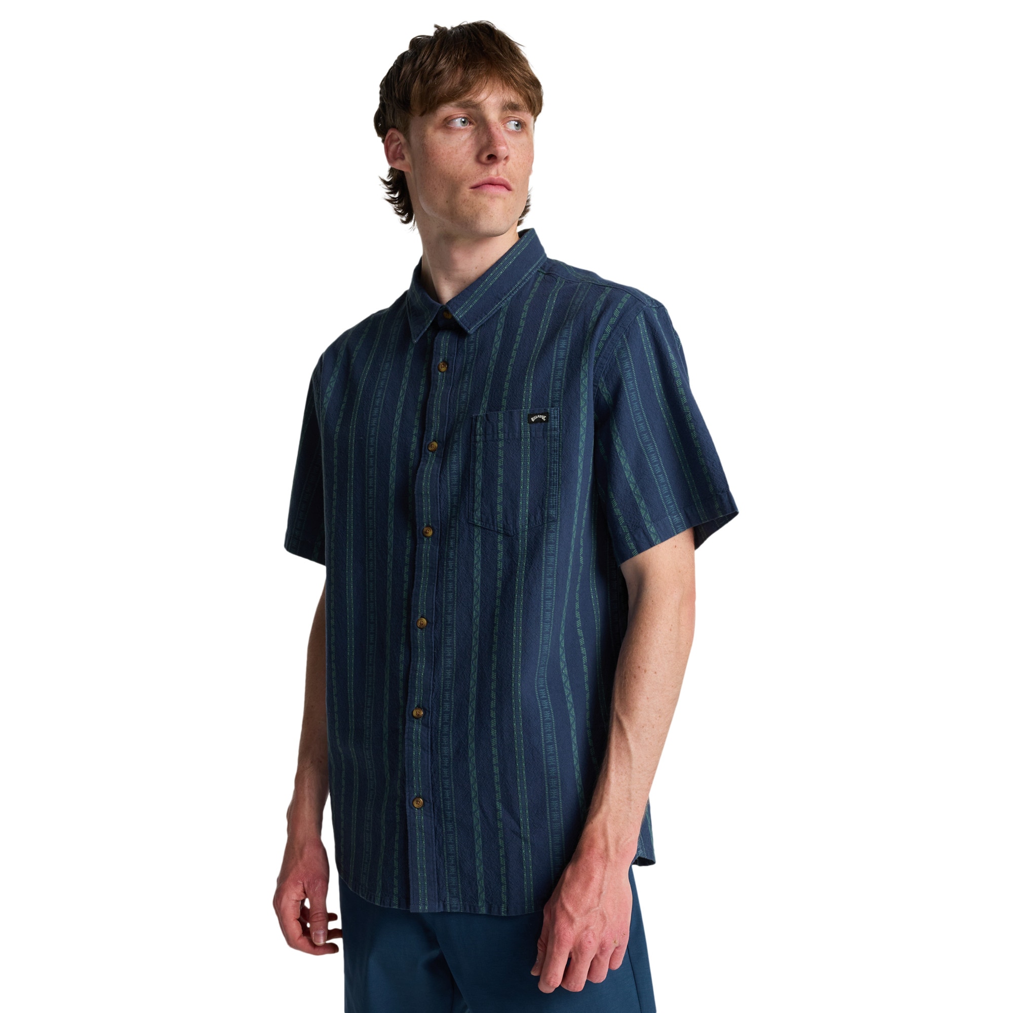 Imagen 4 de Camisa de hombre Sundays Jacquard Billabong - Azul denim Azul denim