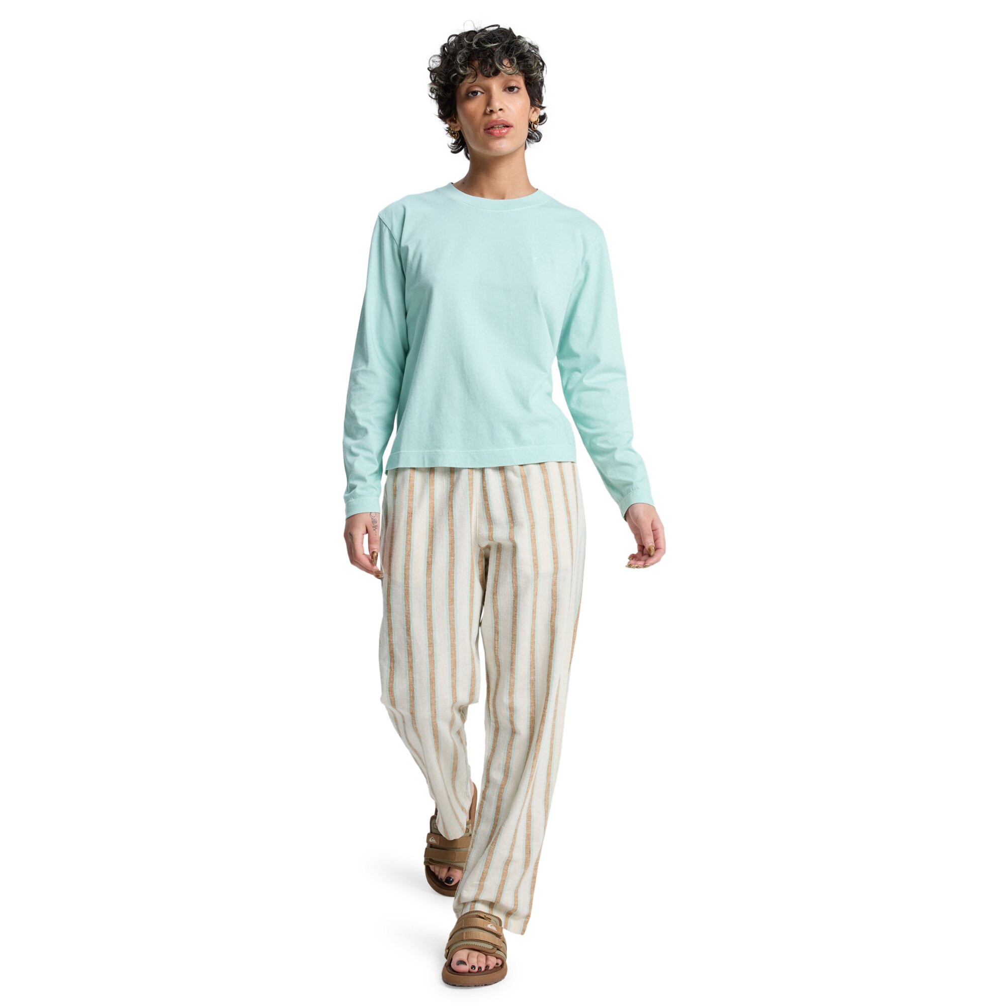 Pantalón de mujer Lomas Hemp Quiksilver - Blanco Blanco-5