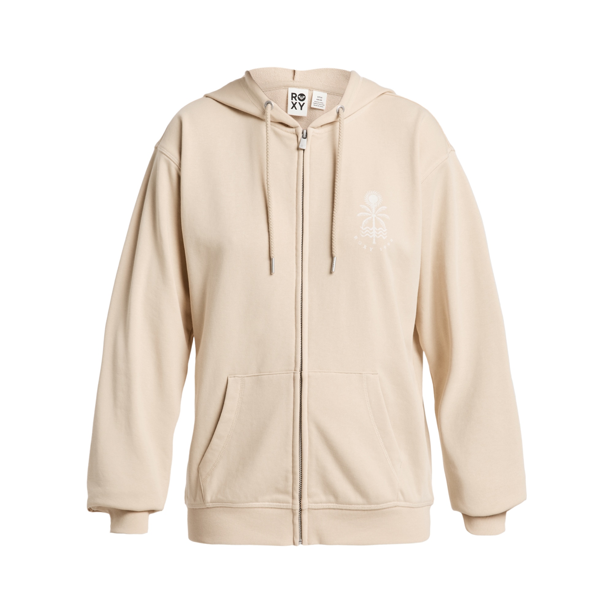 Imagen 0 de Sudadera de mujer Surf Stoked Zip Terry Roxy Beige
