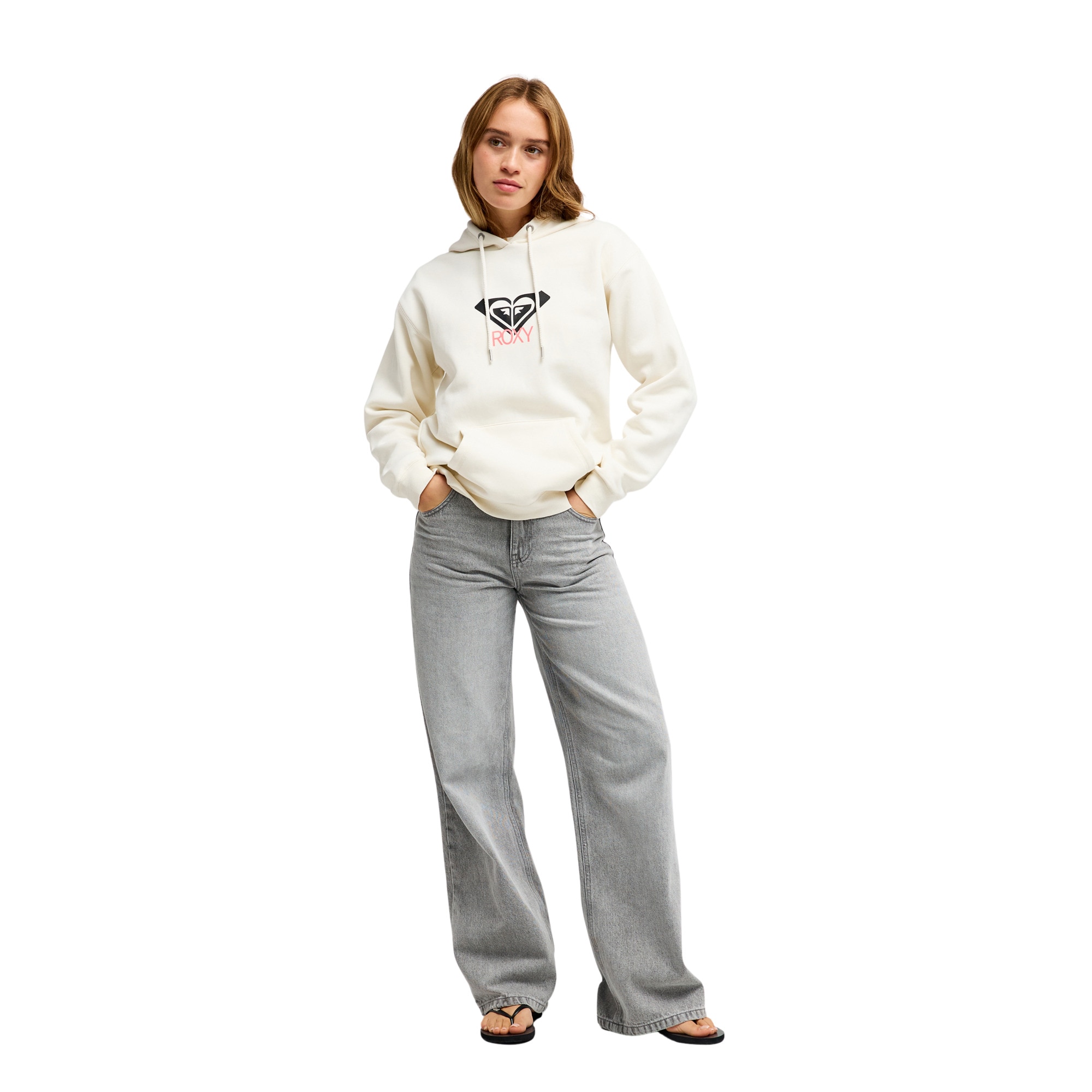 Sudadera de mujer Surf Stoked Brushed Art Roxy - Blanco Blanco-5