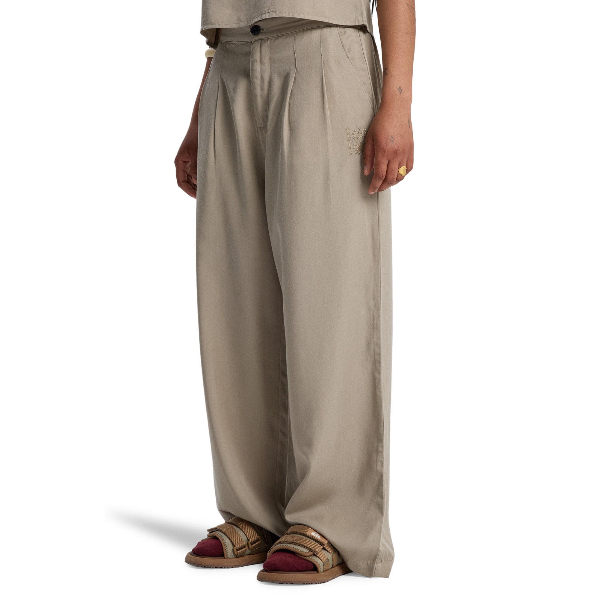 Pantalón de mujer Vista Quiksilver - Beige Beige-3