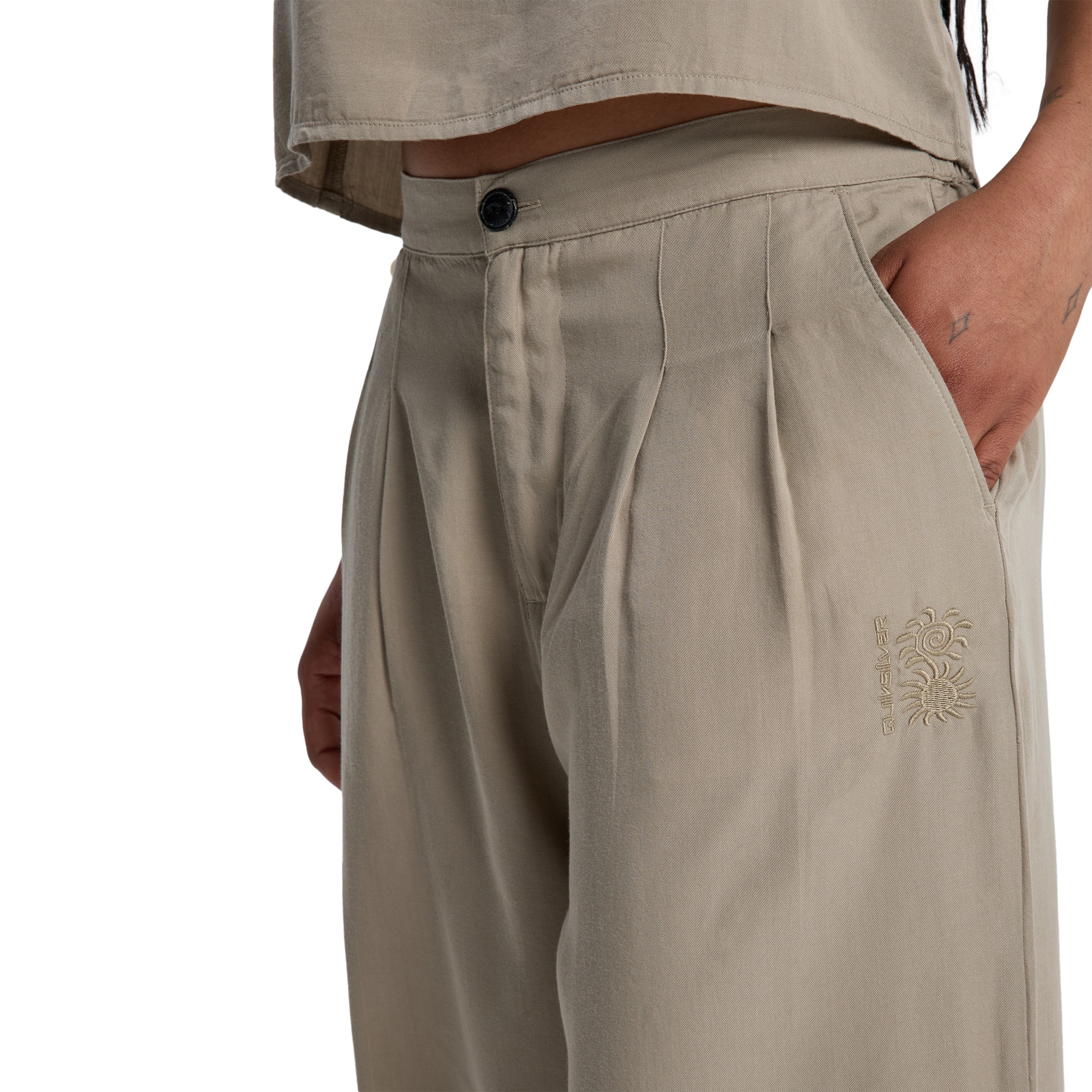 Pantalón de mujer Vista Quiksilver - Beige Beige-4