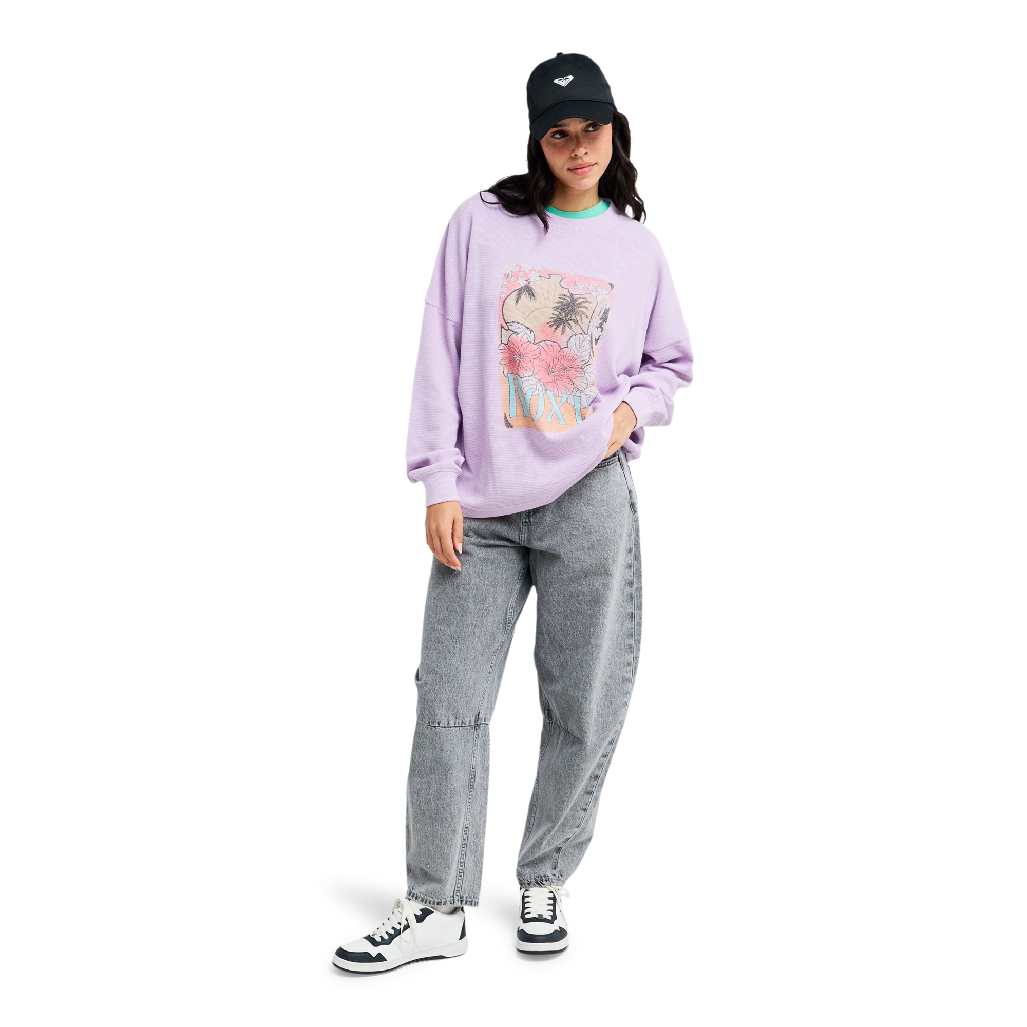 Camiseta de mujer Eastside Midweight Roxy - Morado Morado-5