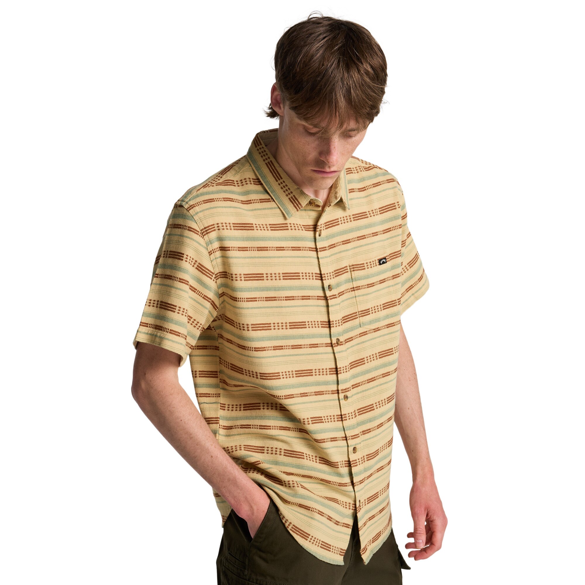 Imagen 4 de Camisa de hombre Sundays Jacquard Billabong - Beige Beige