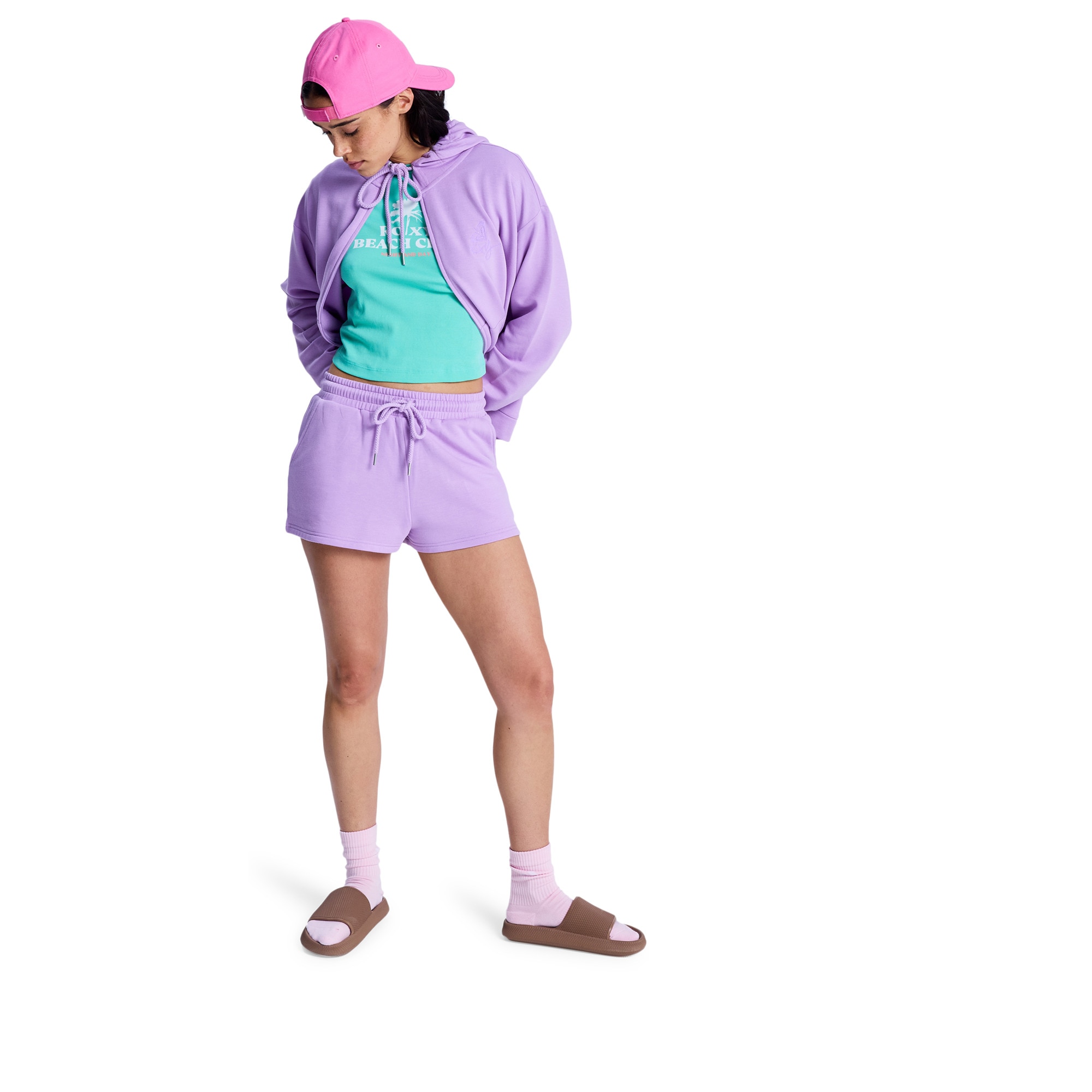Pantalón corto de mujer Surfing By Moonlight Roxy - Morado Morado-4