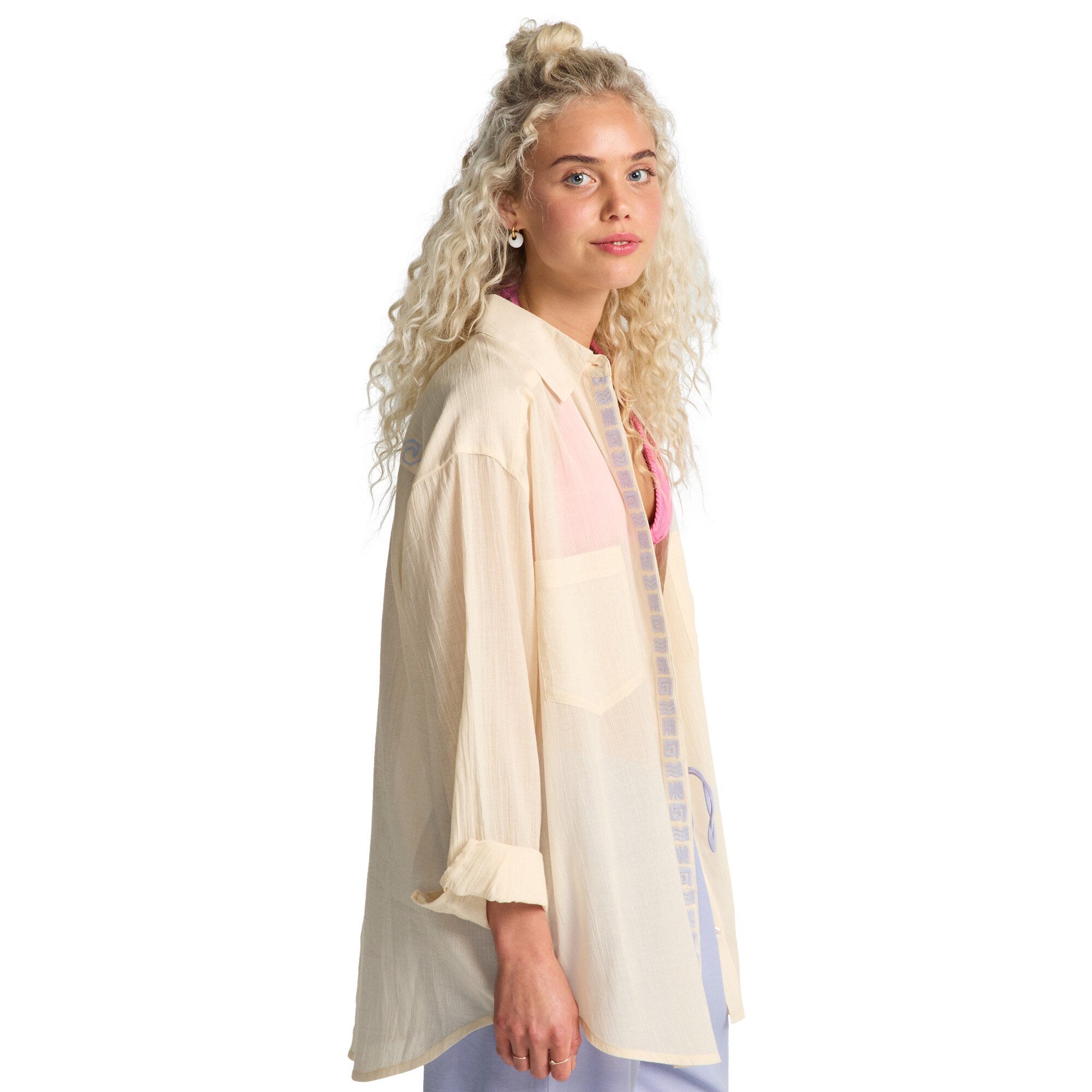 Camisa de mujer Find Me Here Billabong - Blanco Blanco-4