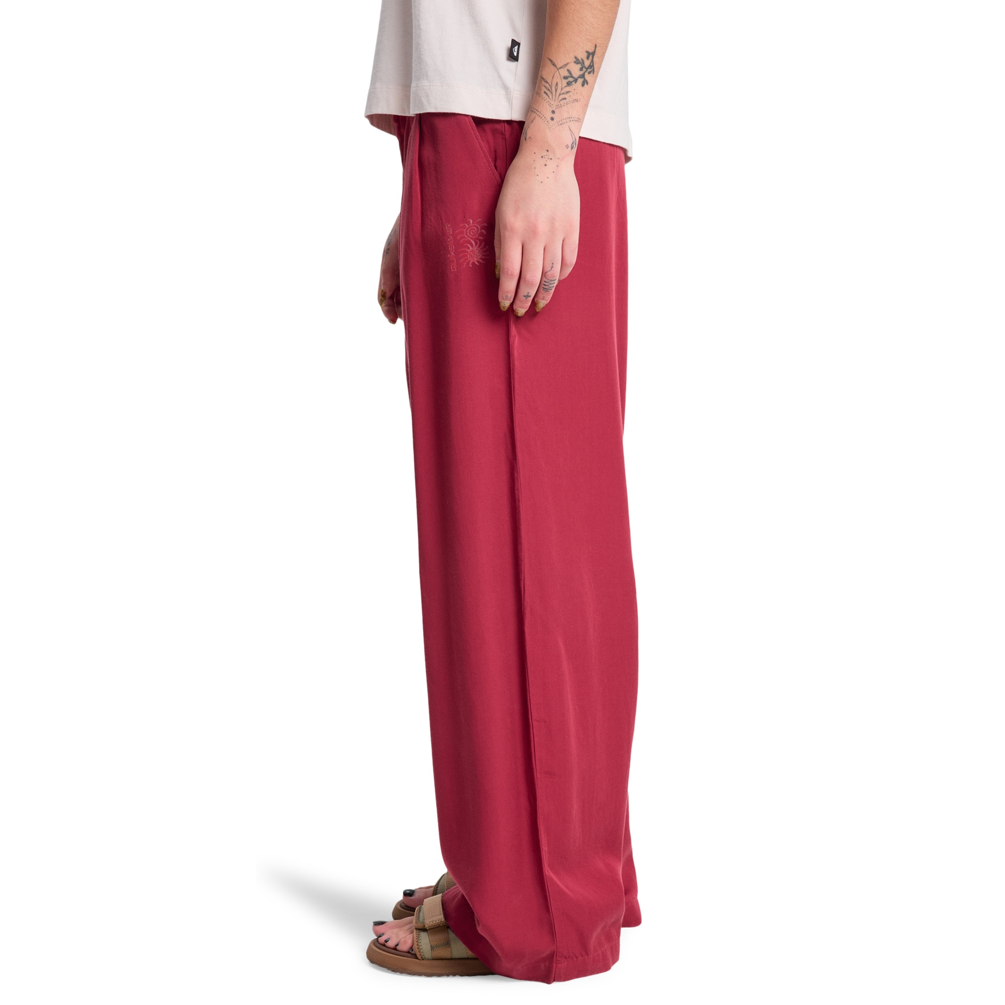 Pantalón de mujer Vista Quiksilver - Rojo Rojo-2