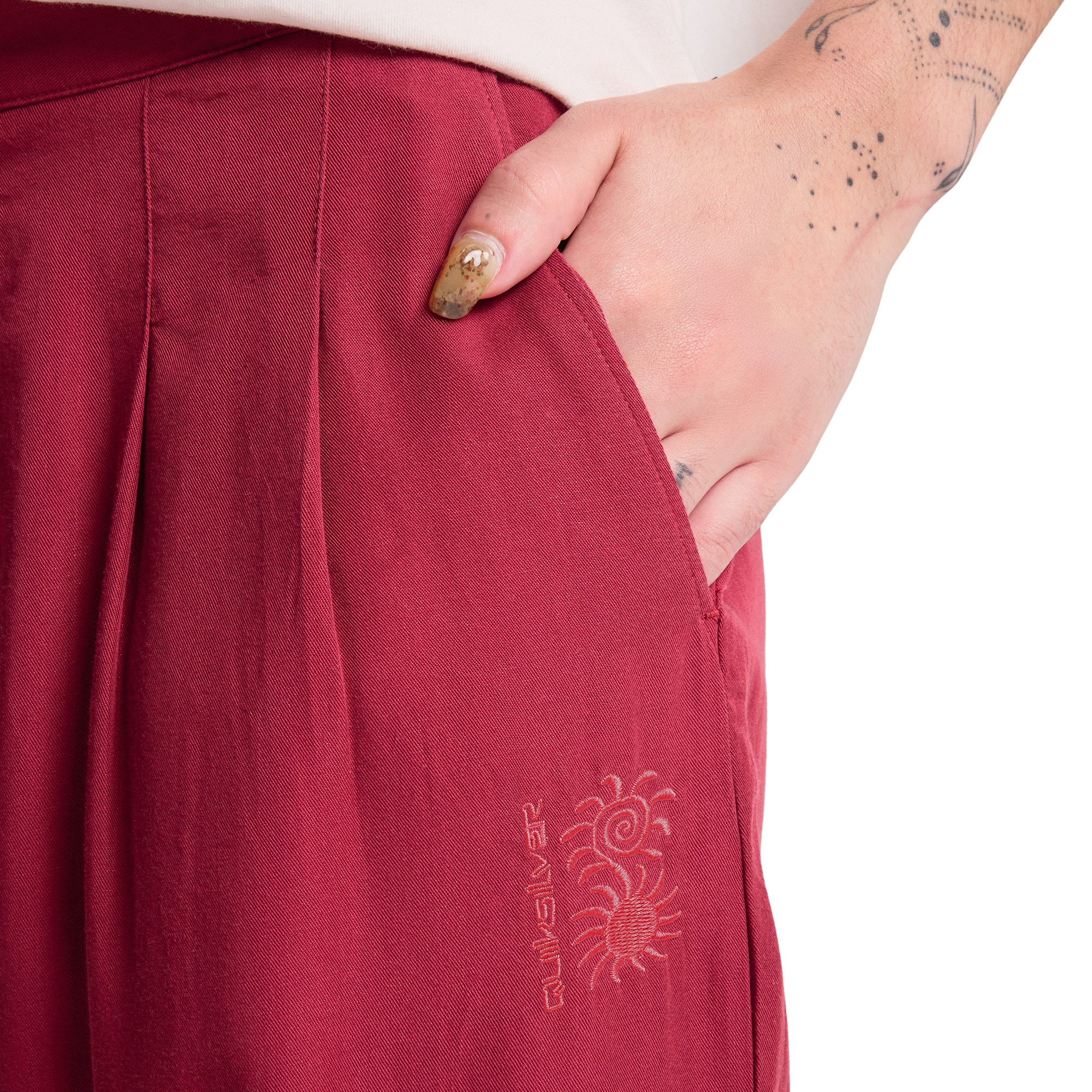 Pantalón de mujer Vista Quiksilver - Rojo Rojo-3