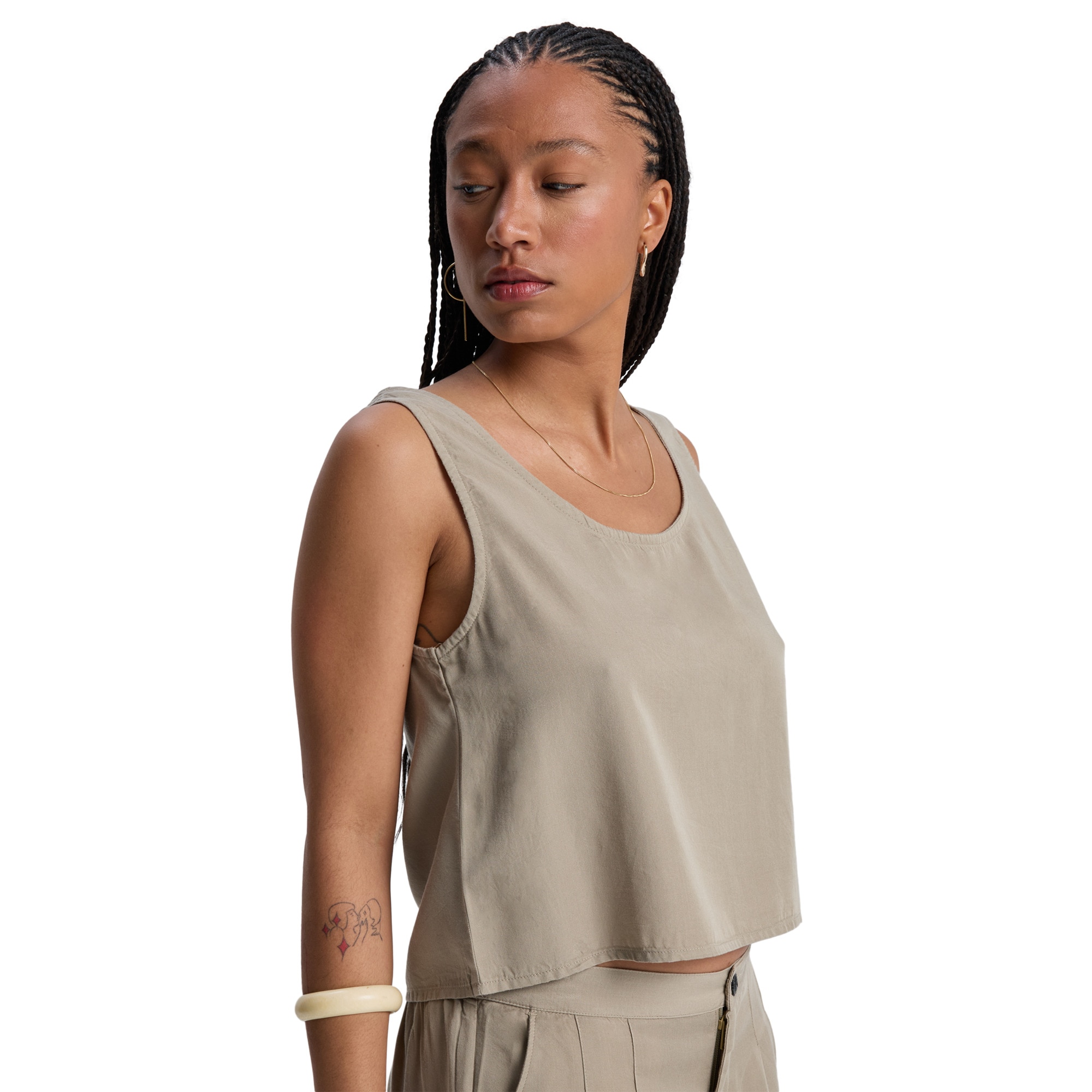 Camiseta de mujer Vista Quiksilver - Beige Beige-3