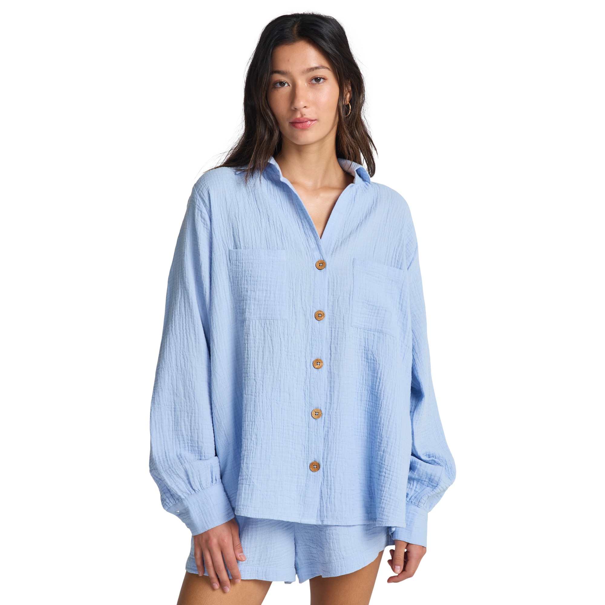 Imagen 1 de Camisa con botones para mujer Swell Blouse Billabong - Azul Azul