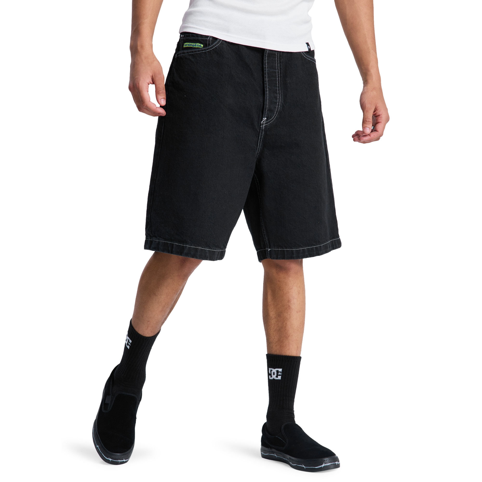Pantalón corto vaqueros de hombre Baggy DC Shoes - Azul denim Negro-1