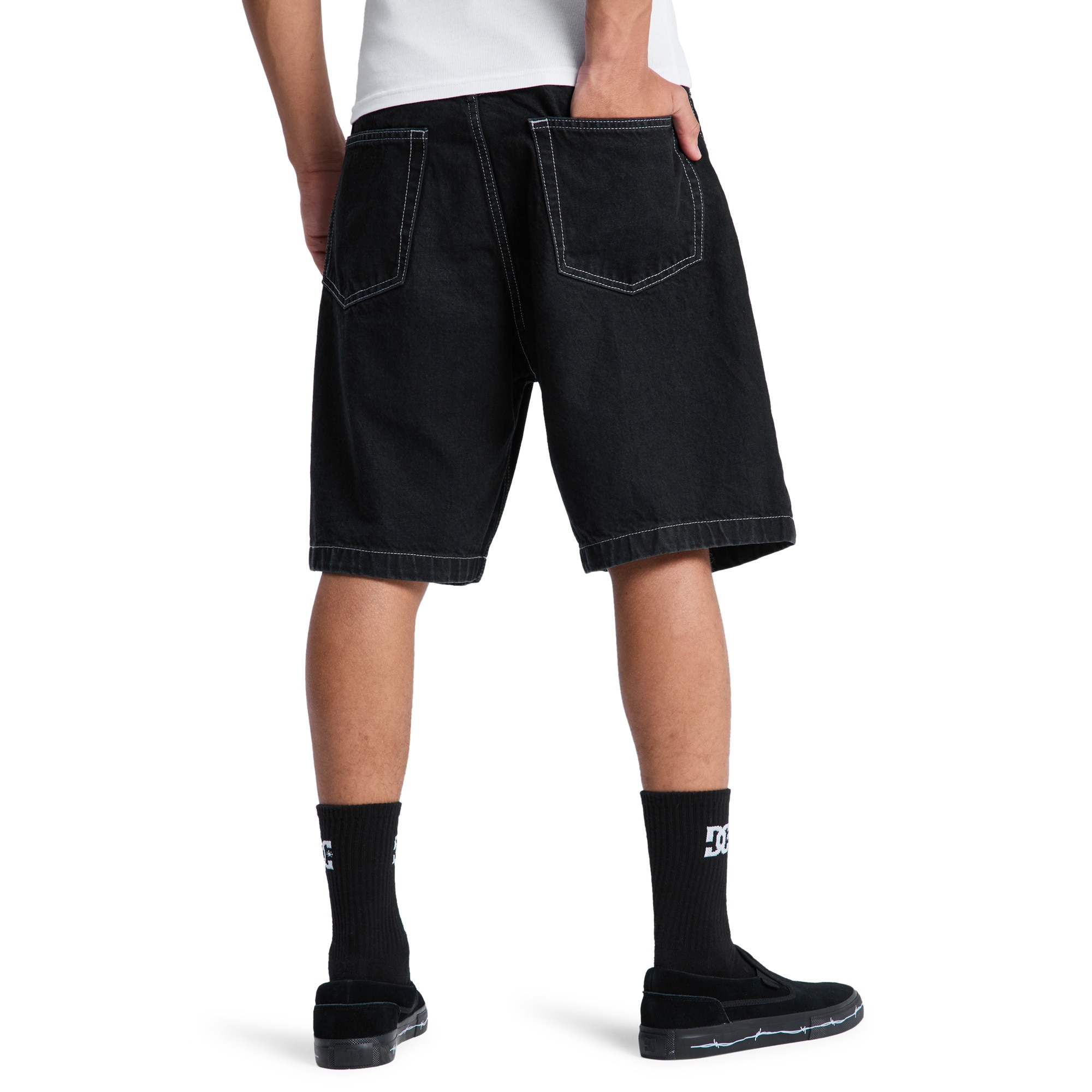 Pantalón corto vaqueros de hombre Baggy DC Shoes - Azul denim Negro-2