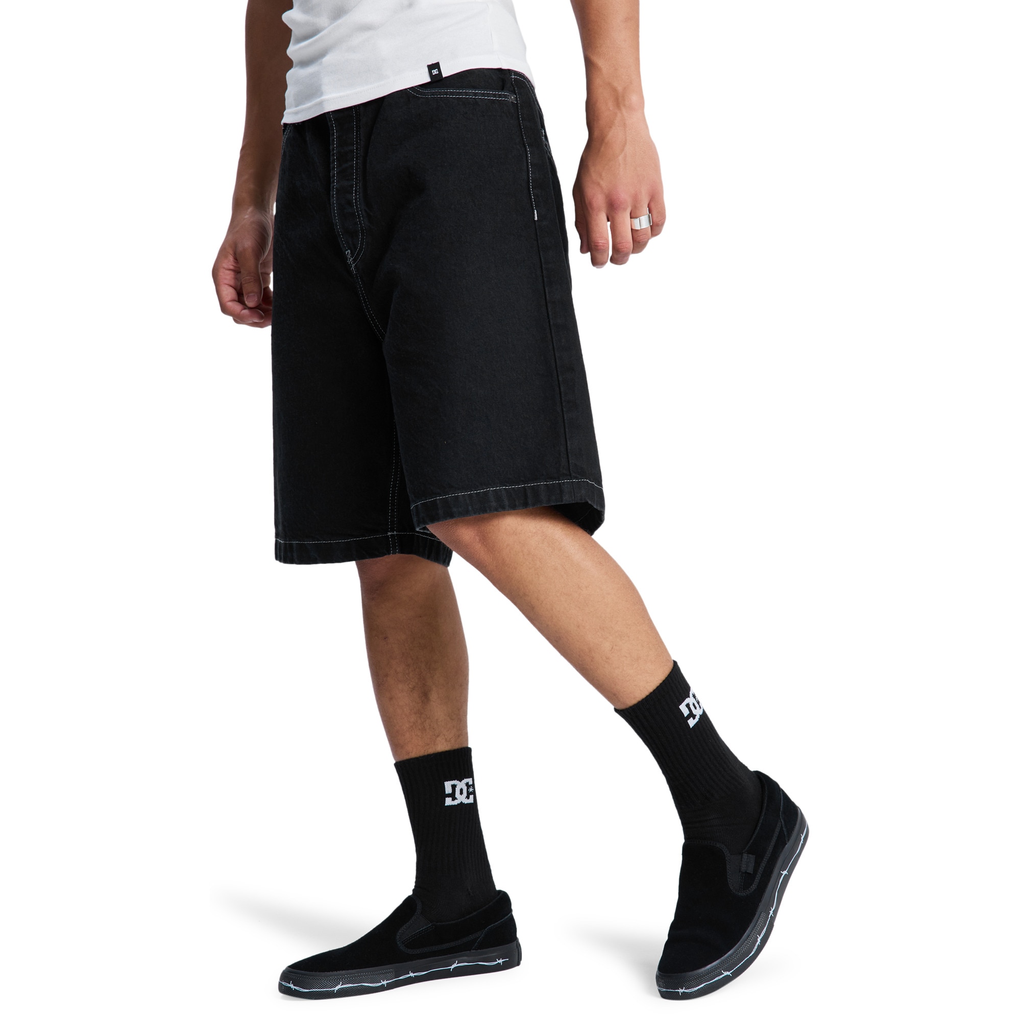 Pantalón corto vaqueros de hombre Baggy DC Shoes - Azul denim Negro-3