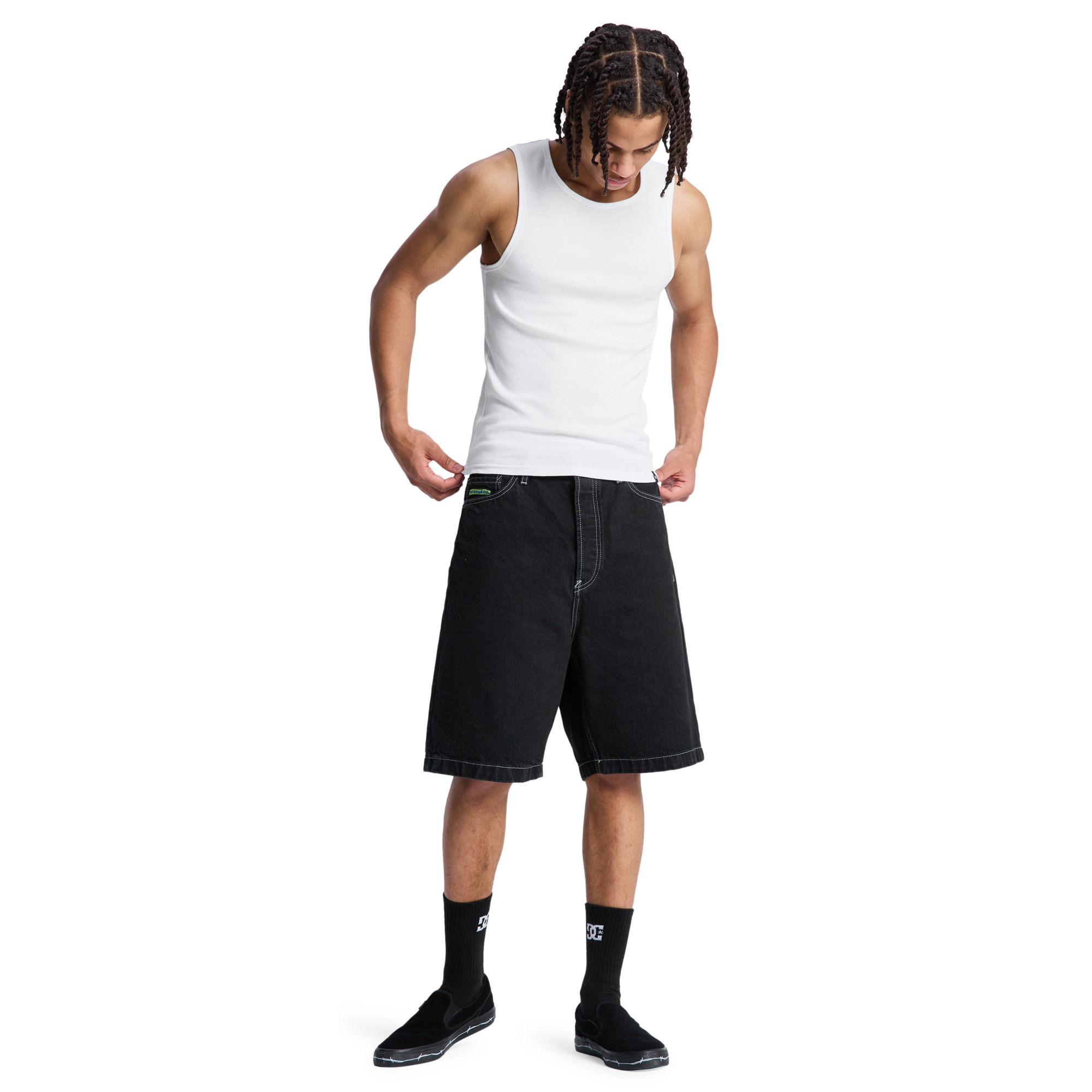 Pantalón corto vaqueros de hombre Baggy DC Shoes - Azul denim Negro-5
