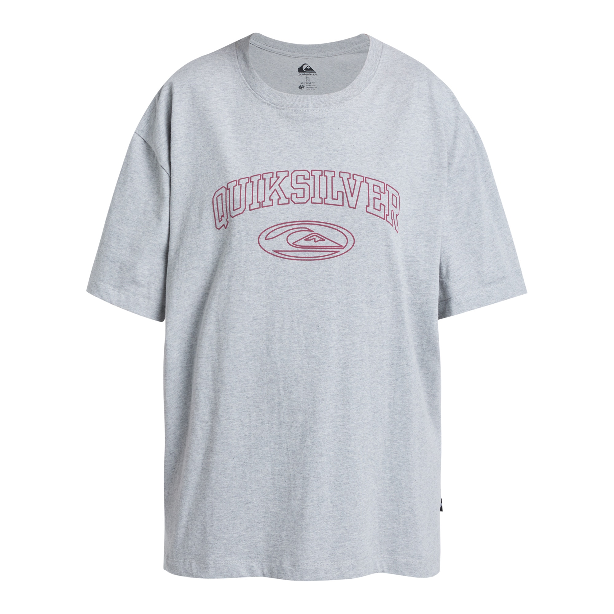 Camiseta de mujer Boyfriend Quiksilver - Gris Gris-1