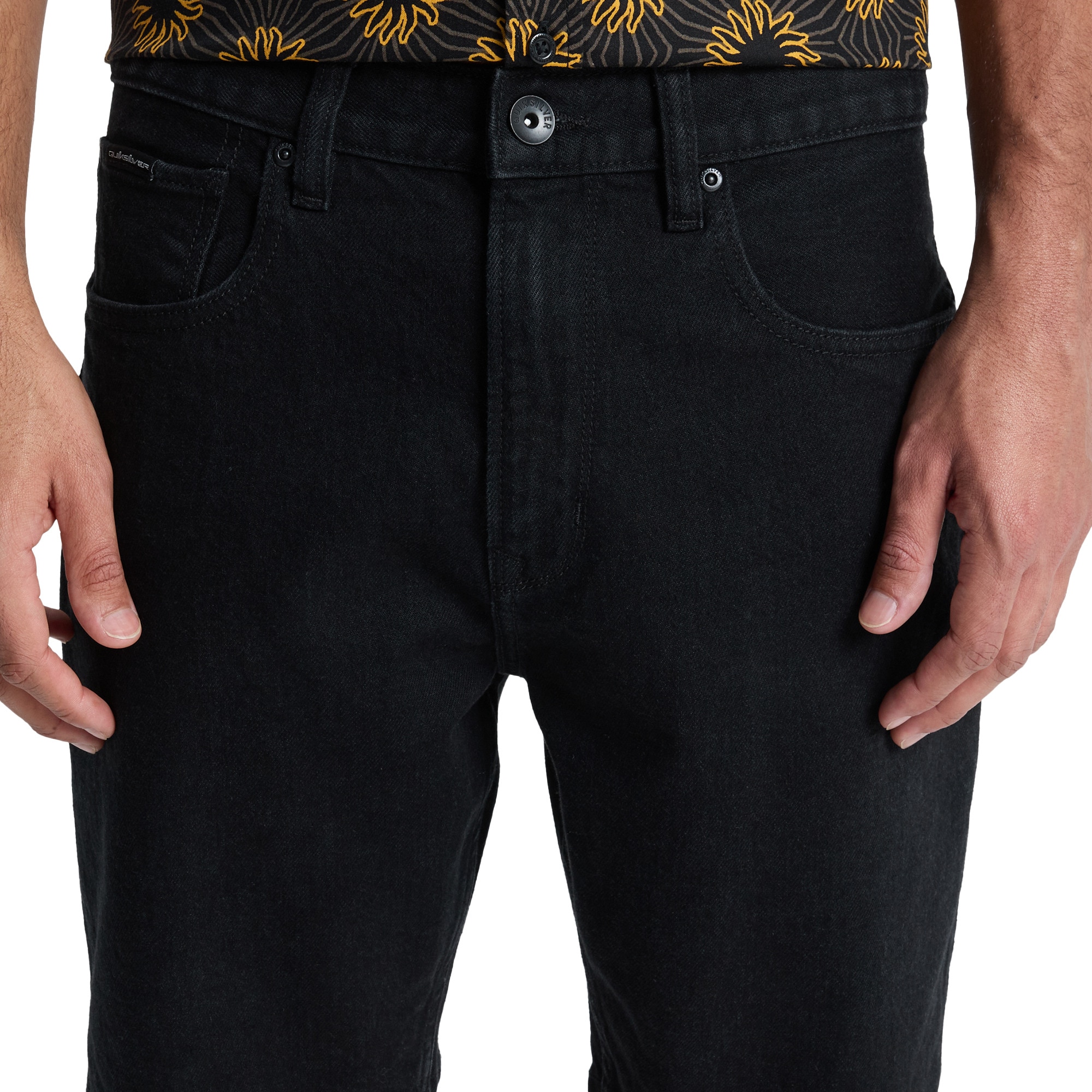 Pantalón corto vaquero de hombre Quiksilver Regular Quiksilver - Negro Negro-3