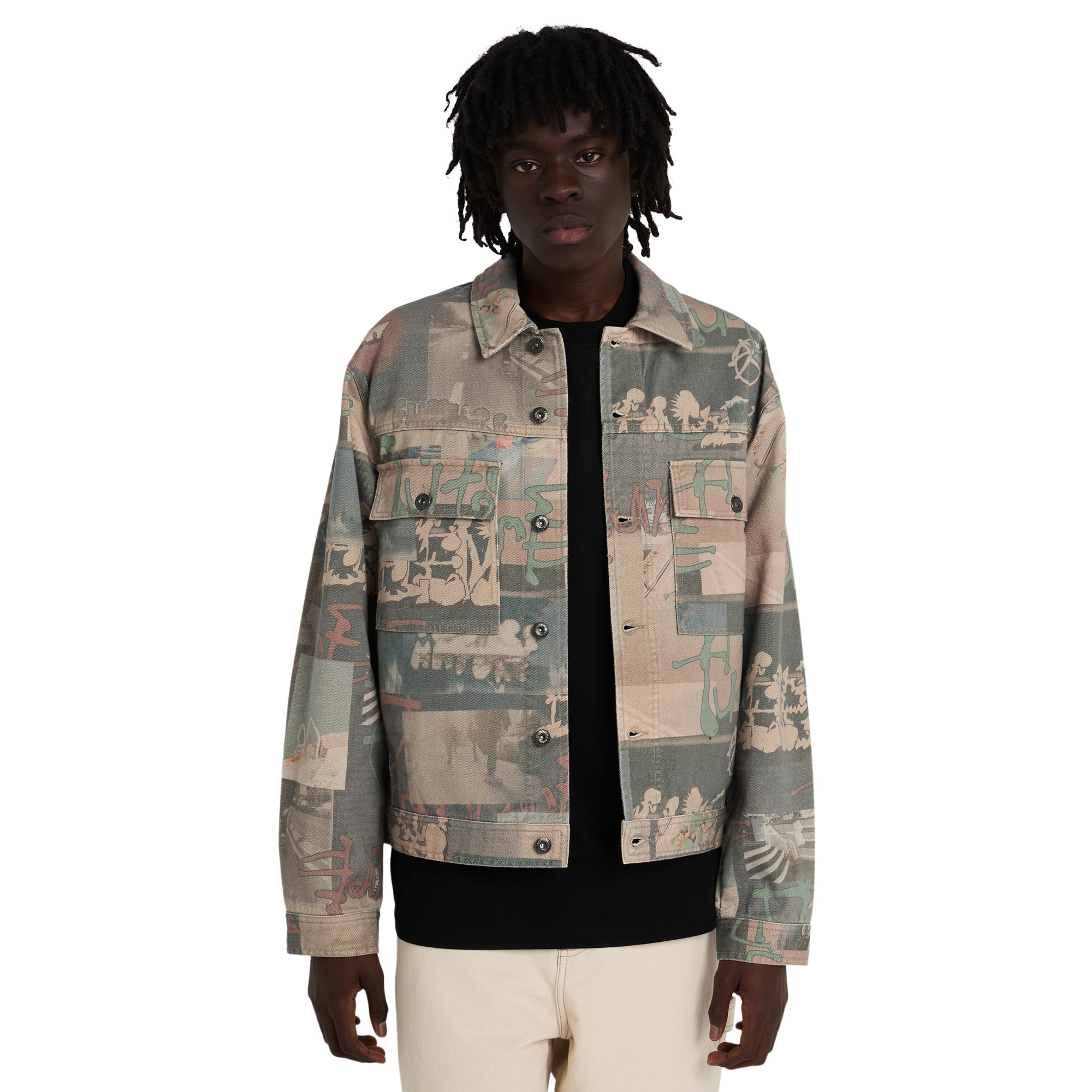 Chaqueta de hombre Trucker Low Tide Element Marrón Marrón-1