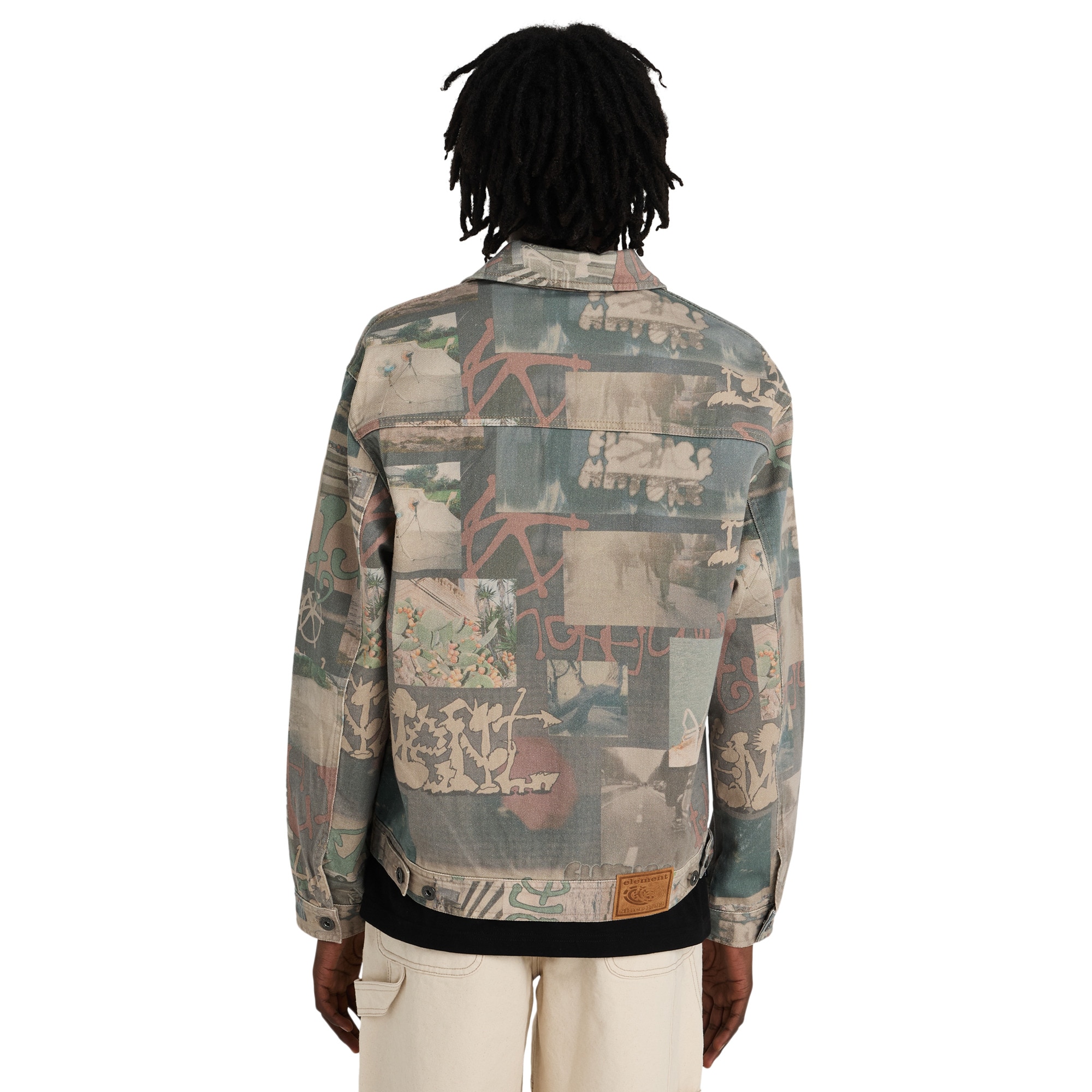 Chaqueta de hombre Trucker Low Tide Element Marrón Marrón-2