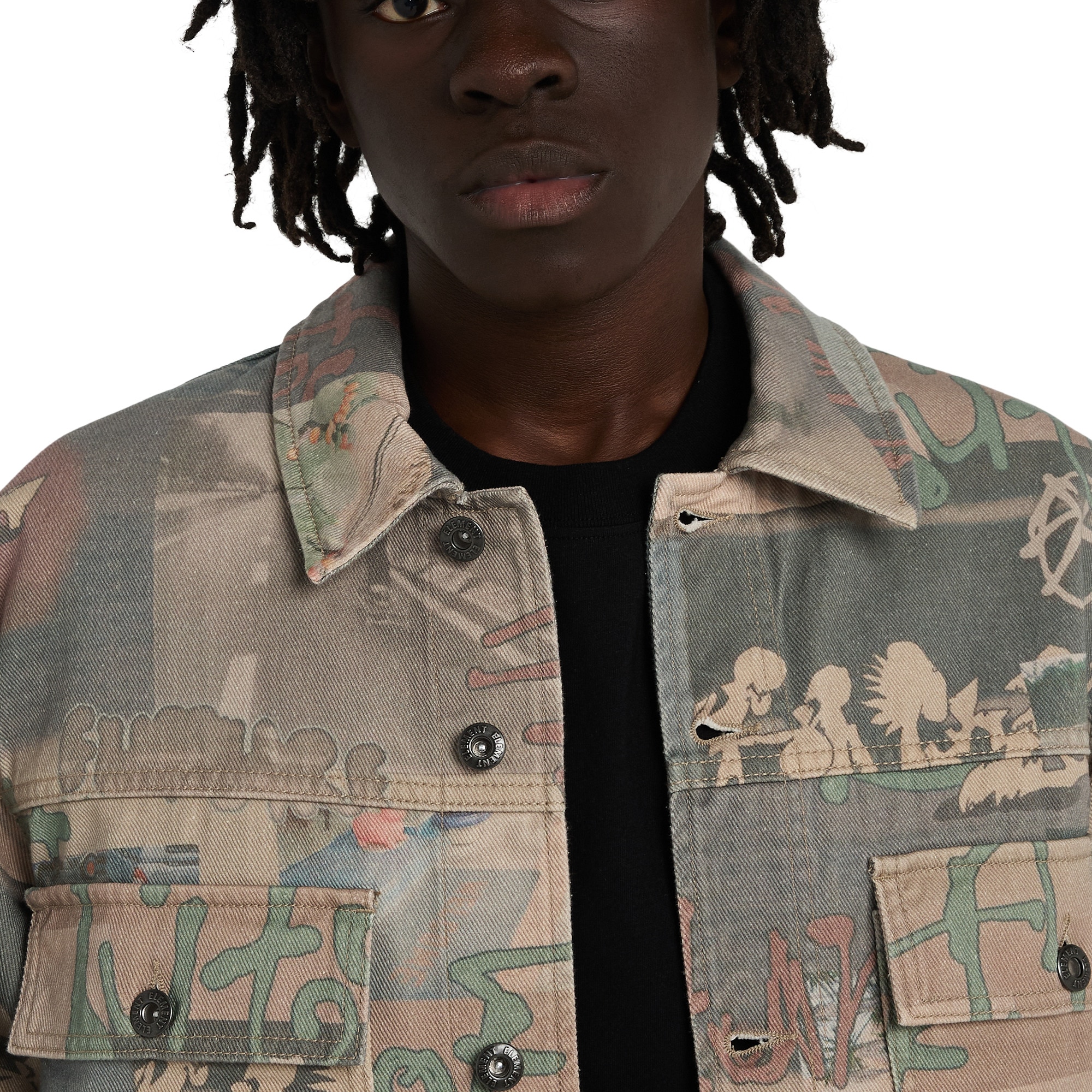 Chaqueta de hombre Trucker Low Tide Element Marrón Marrón-4