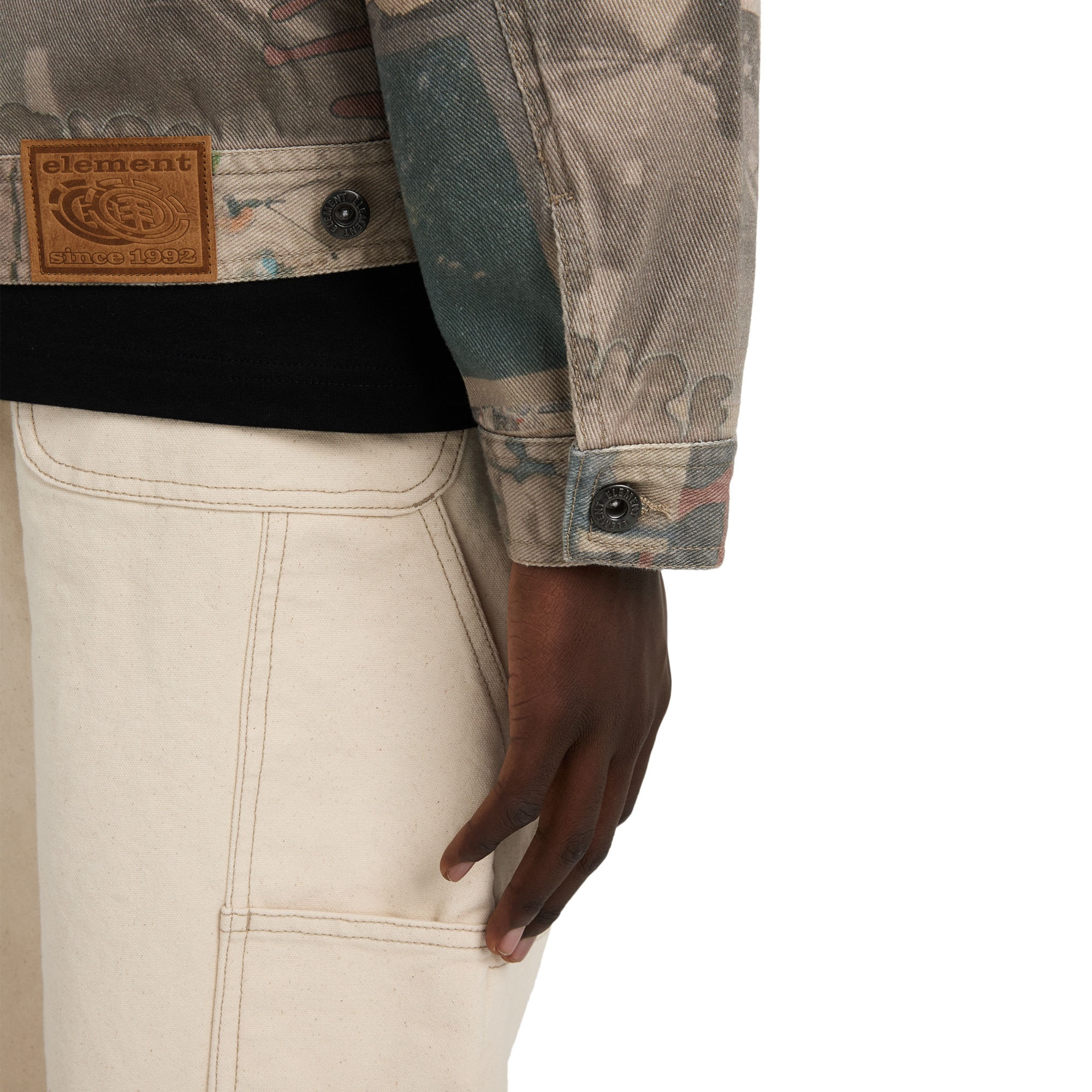 Chaqueta de hombre Trucker Low Tide Element Marrón Marrón-6