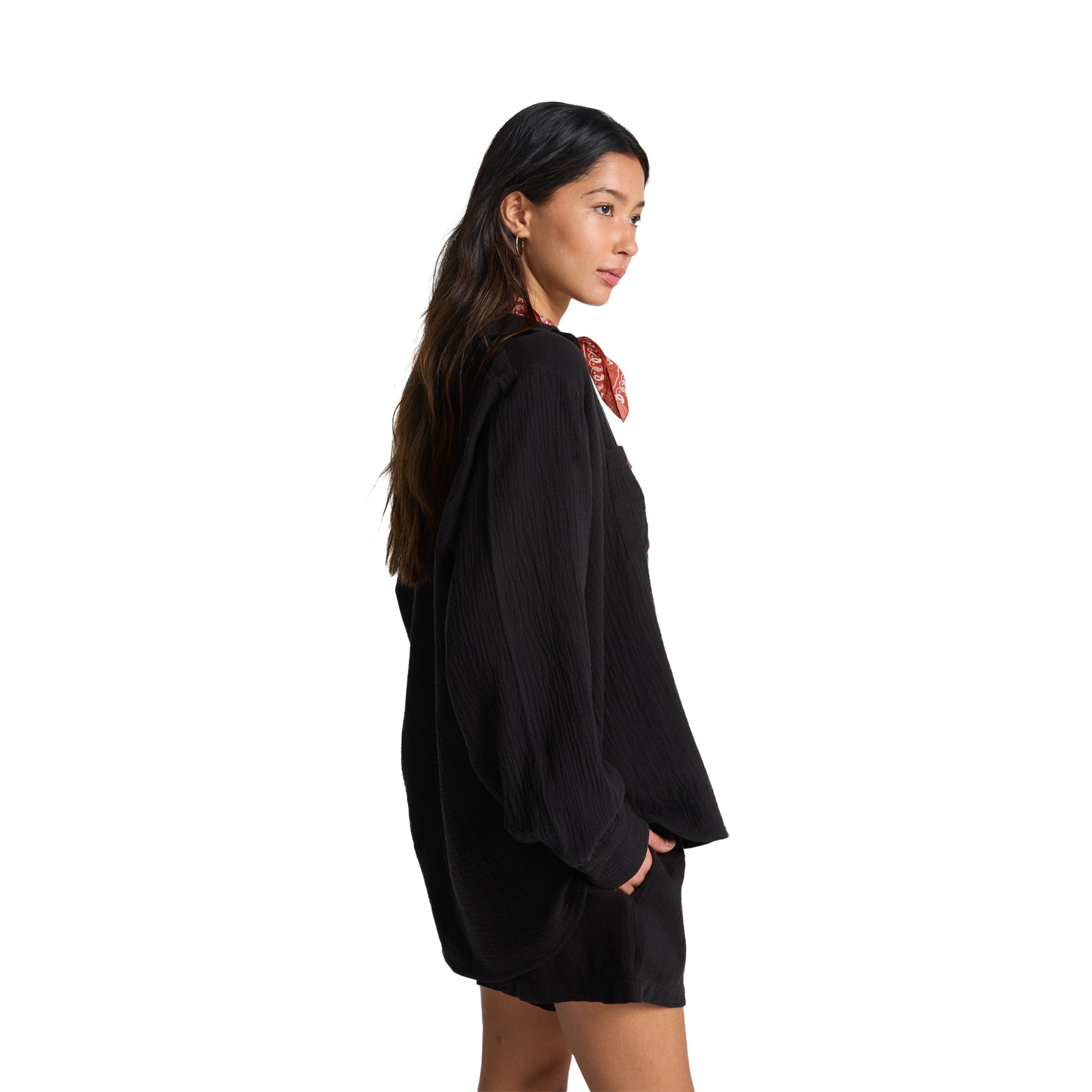 Camisa con botones para mujer Swell Blouse Billabong - Negro Negro-4