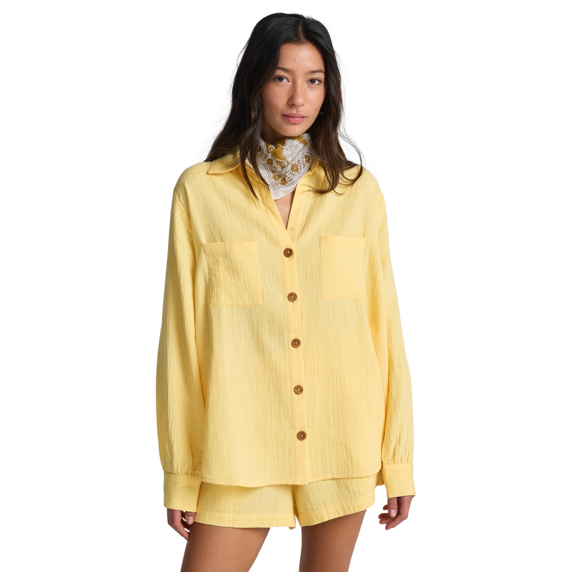 Camisa de mujer Swell Blouse Billabong - Amarillo Amarillo-1