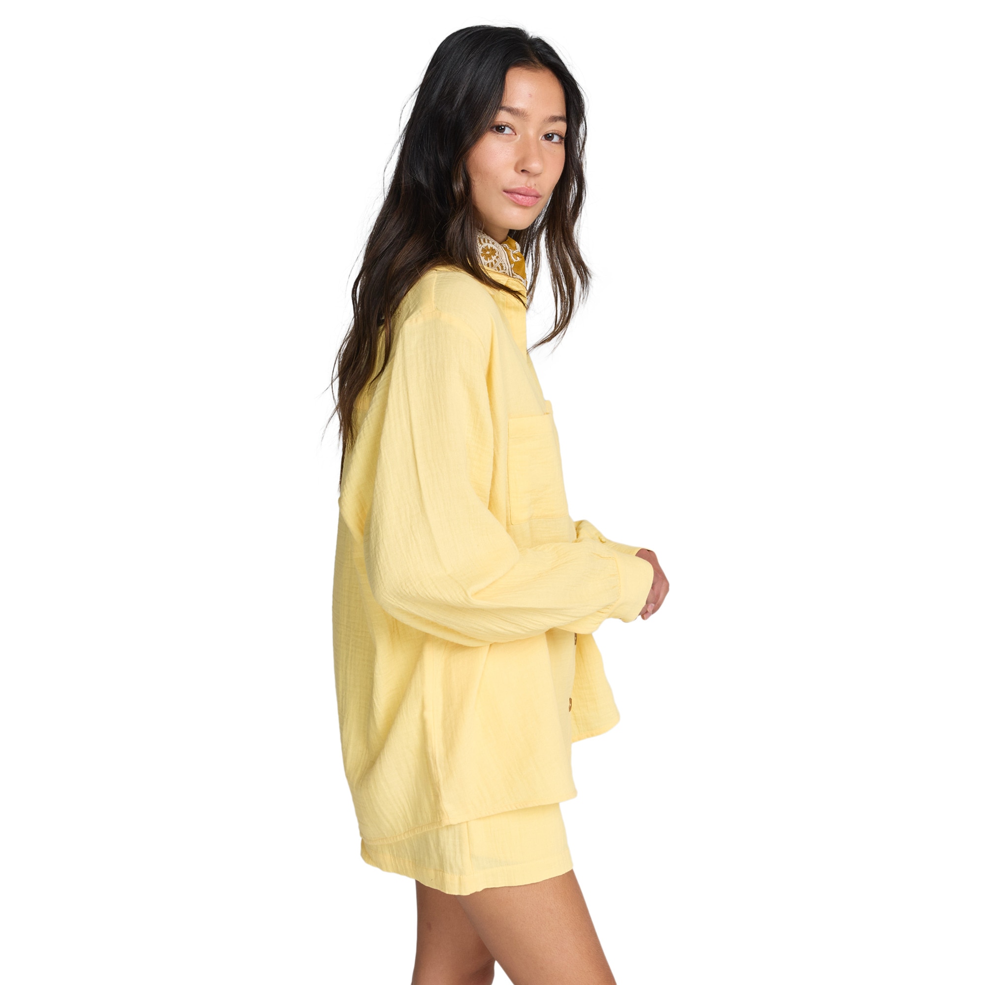 Camisa de mujer Swell Blouse Billabong - Amarillo Amarillo-4