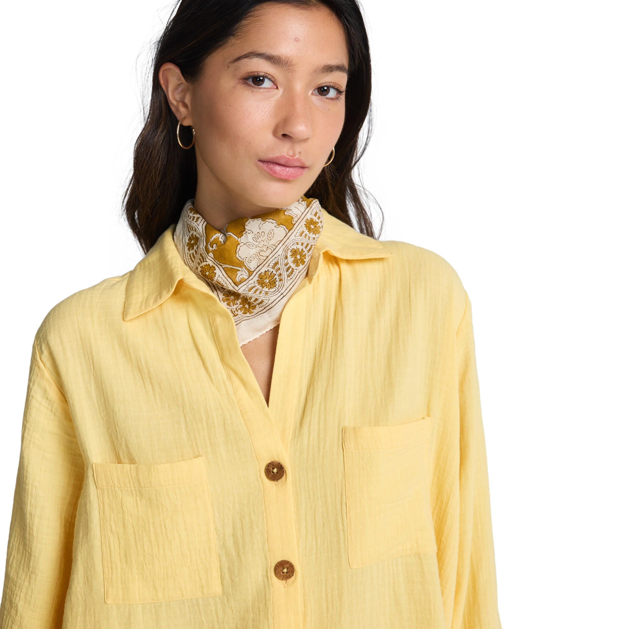 Camisa de mujer Swell Blouse Billabong - Amarillo Amarillo-5