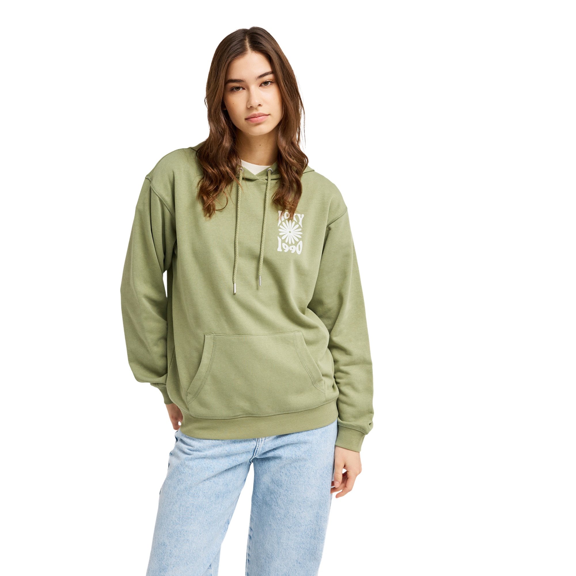Sudadera de mujer Surf Stoked Terry Vint Roxy - Verde Verde-1