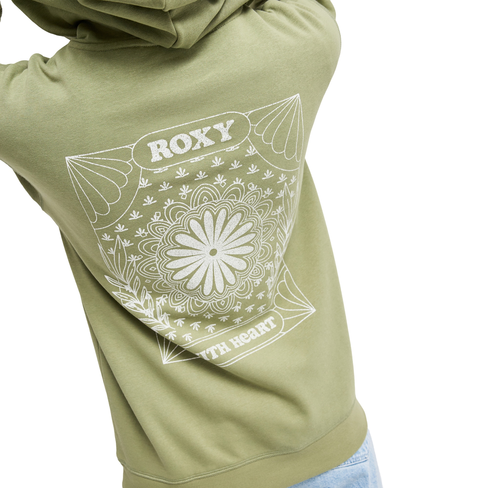 Sudadera de mujer Surf Stoked Terry Vint Roxy - Verde Verde-6