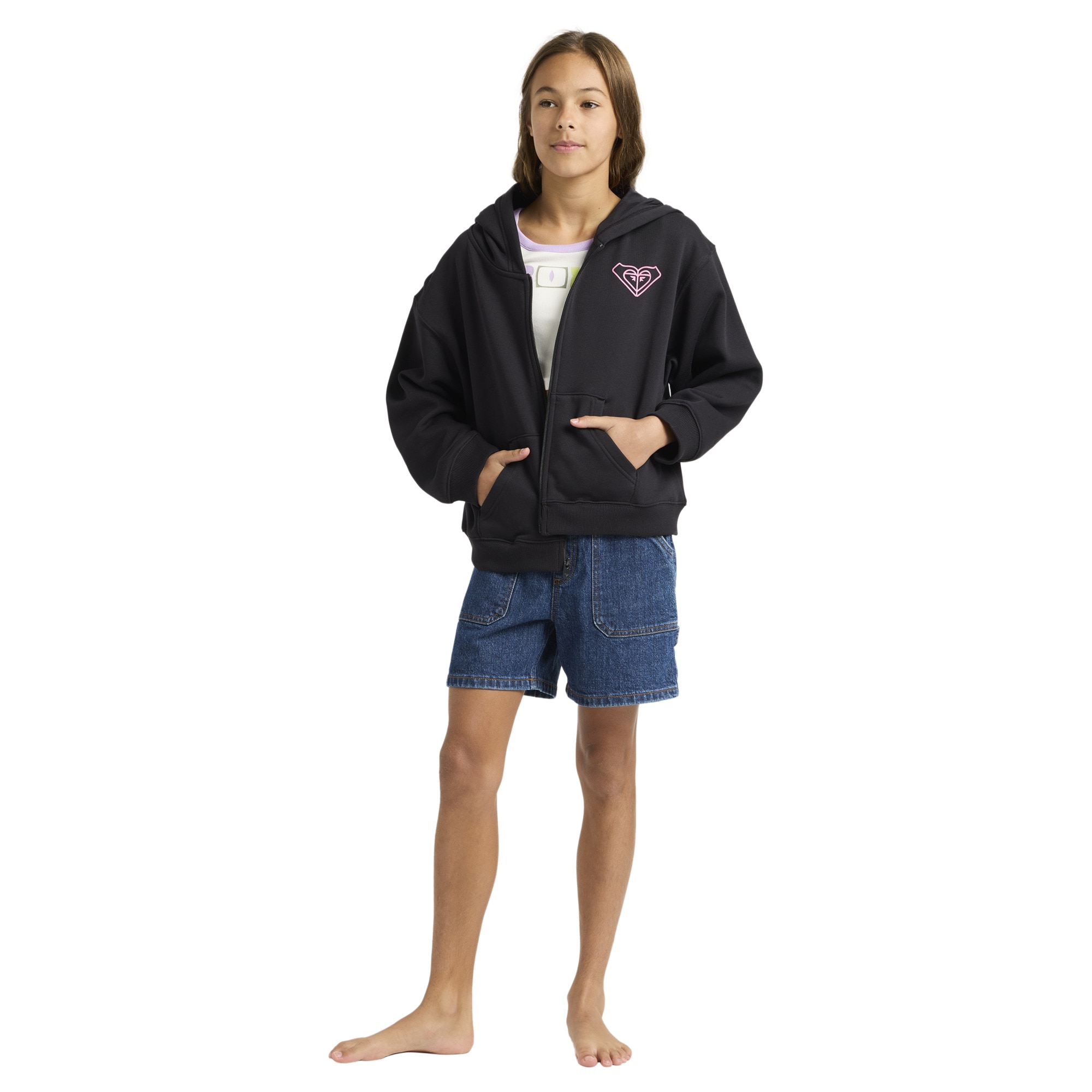 Sudadera de niños Midnight Hike Brushed Roxy - Negro Negro-3