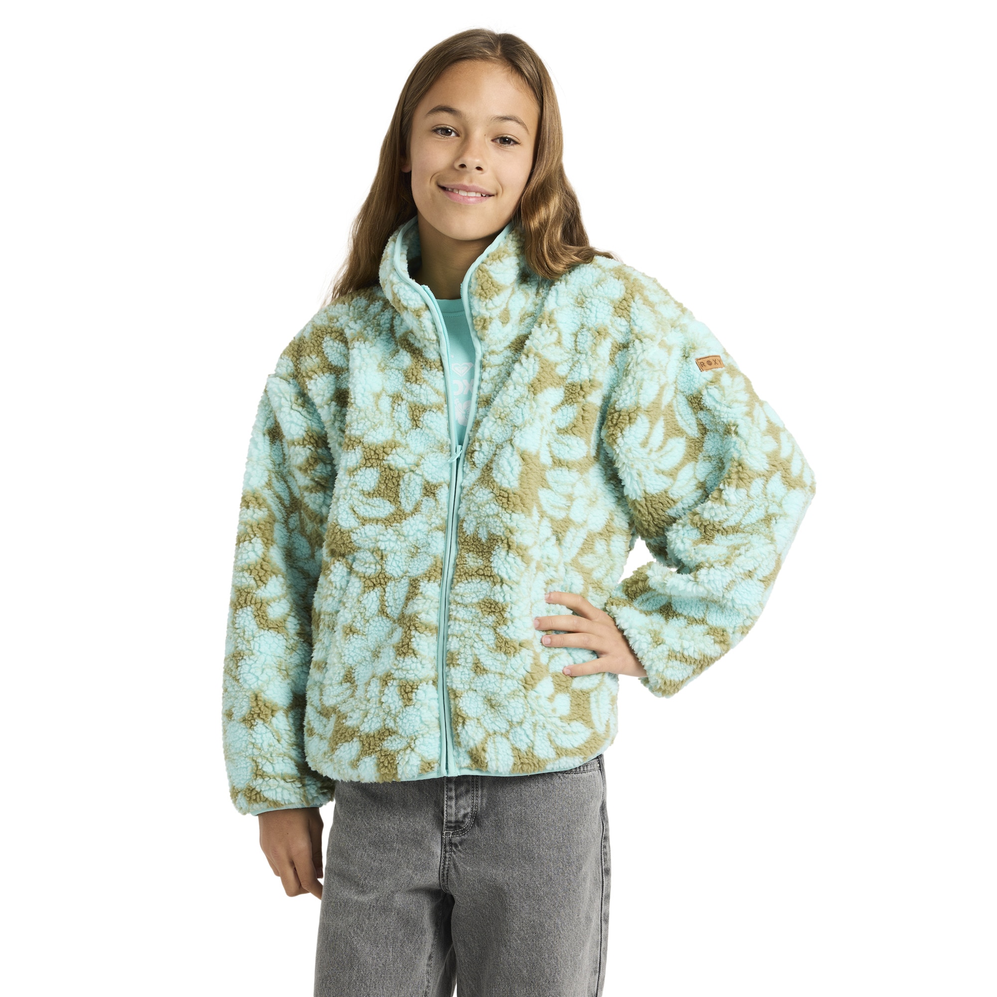 Forro polar de niños Like Electricity Roxy - Verde Oliva Verde Oliva-1