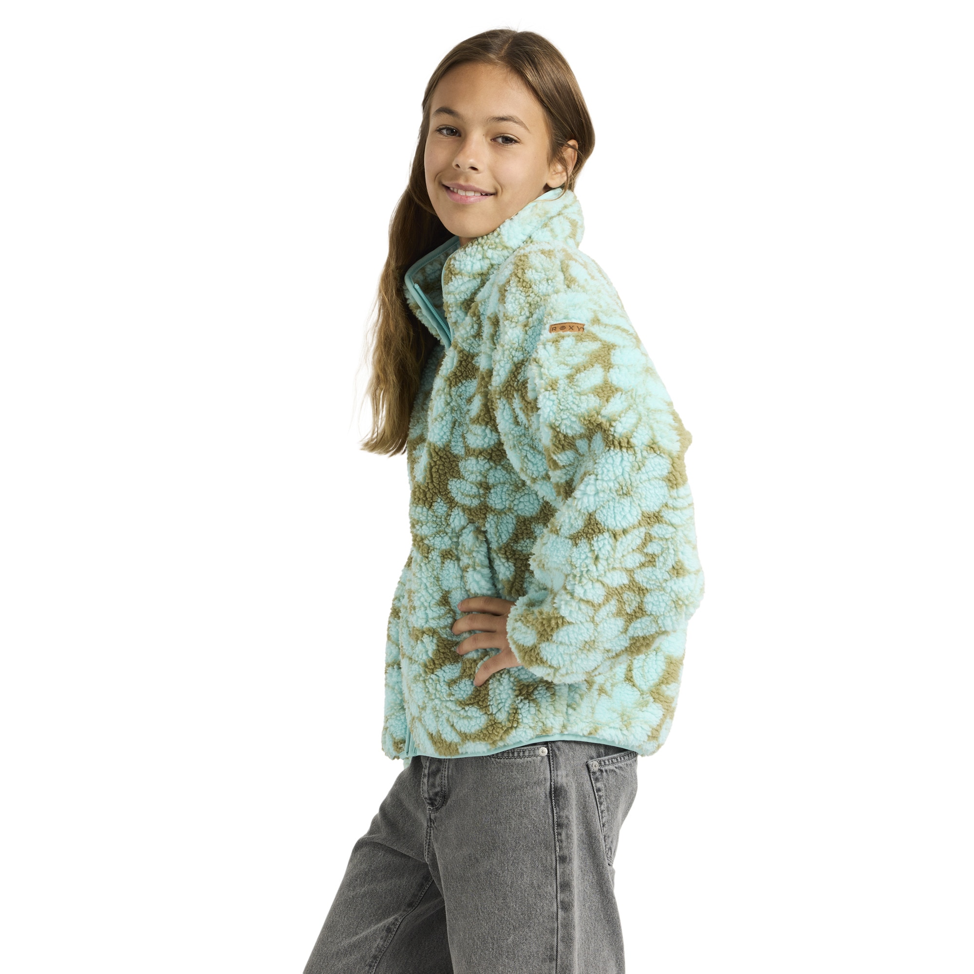Forro polar de niños Like Electricity Roxy - Verde Oliva Verde Oliva-4