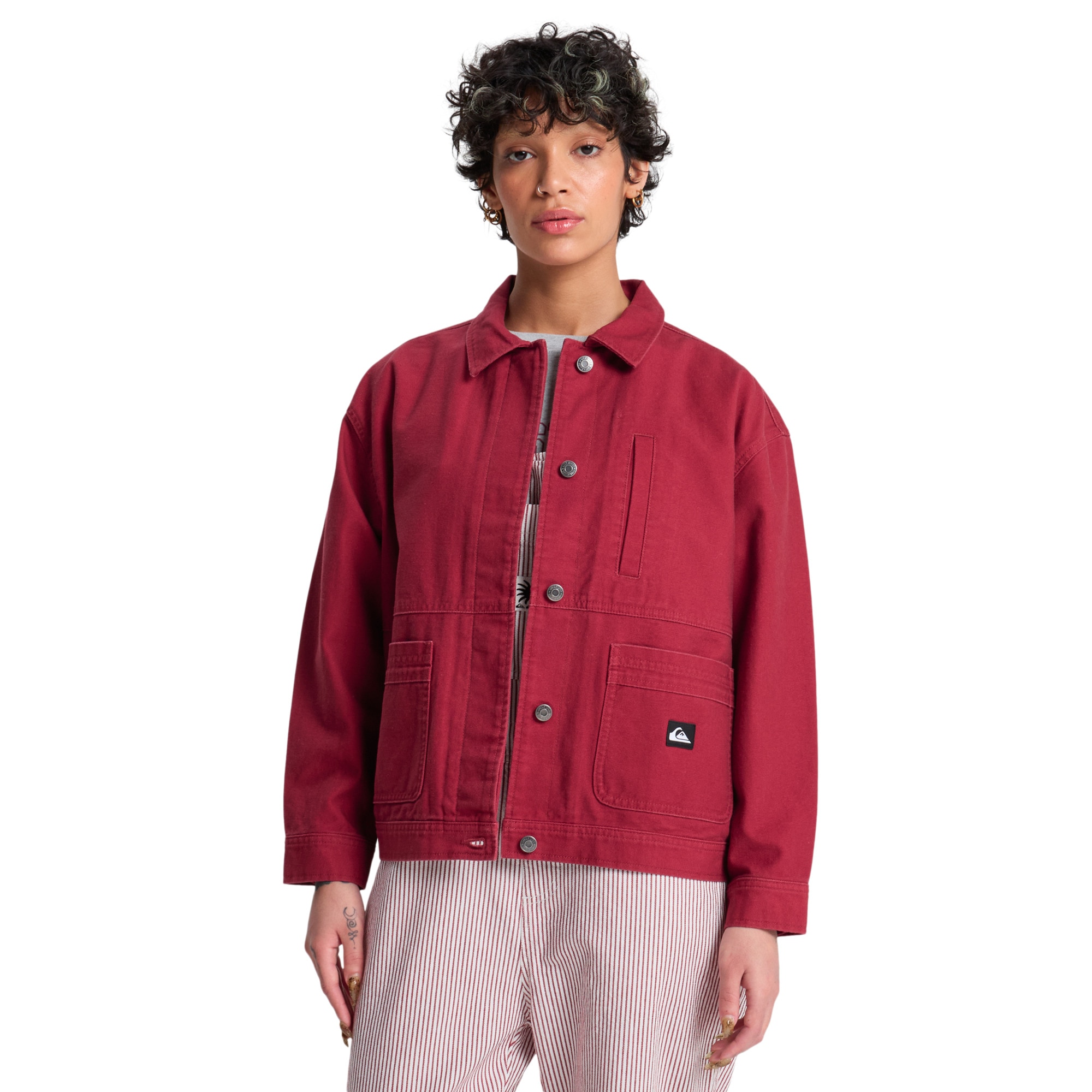 Chaqueta de mujer Santa Crop Quiksilver - Rojo Rojo-1