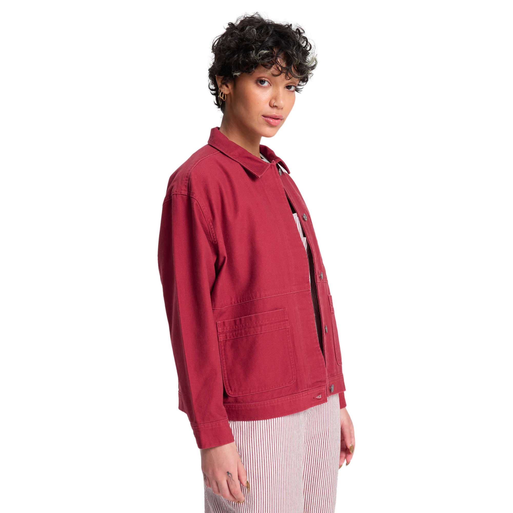 Chaqueta de mujer Santa Crop Quiksilver - Rojo Rojo-3