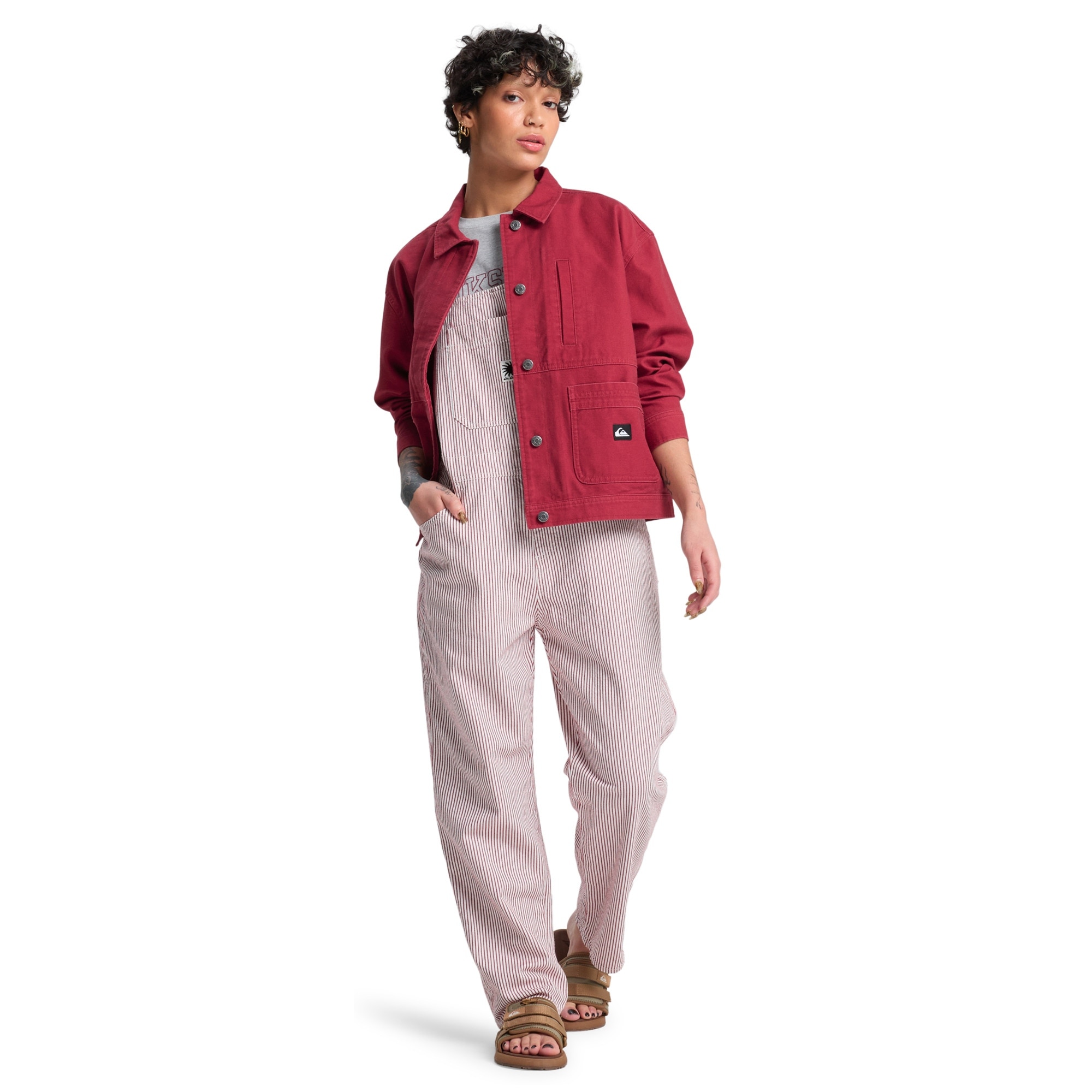 Chaqueta de mujer Santa Crop Quiksilver - Rojo Rojo-5