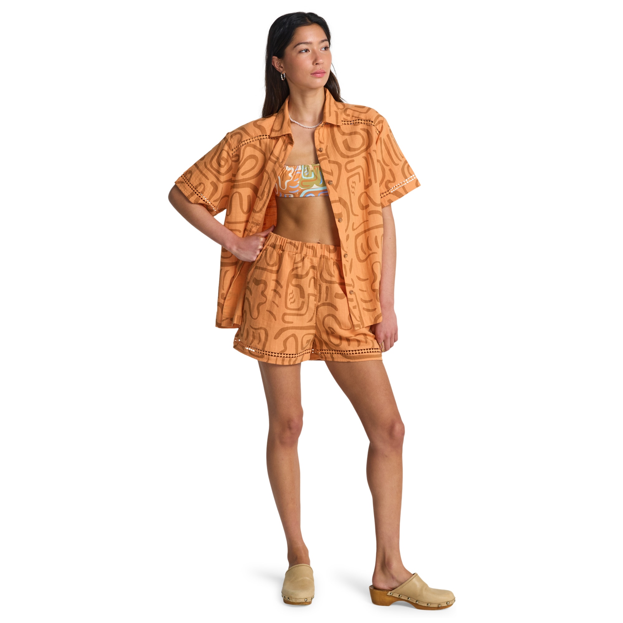 Camisa de mujer Summers End Billabong - Naranja Naranja-2