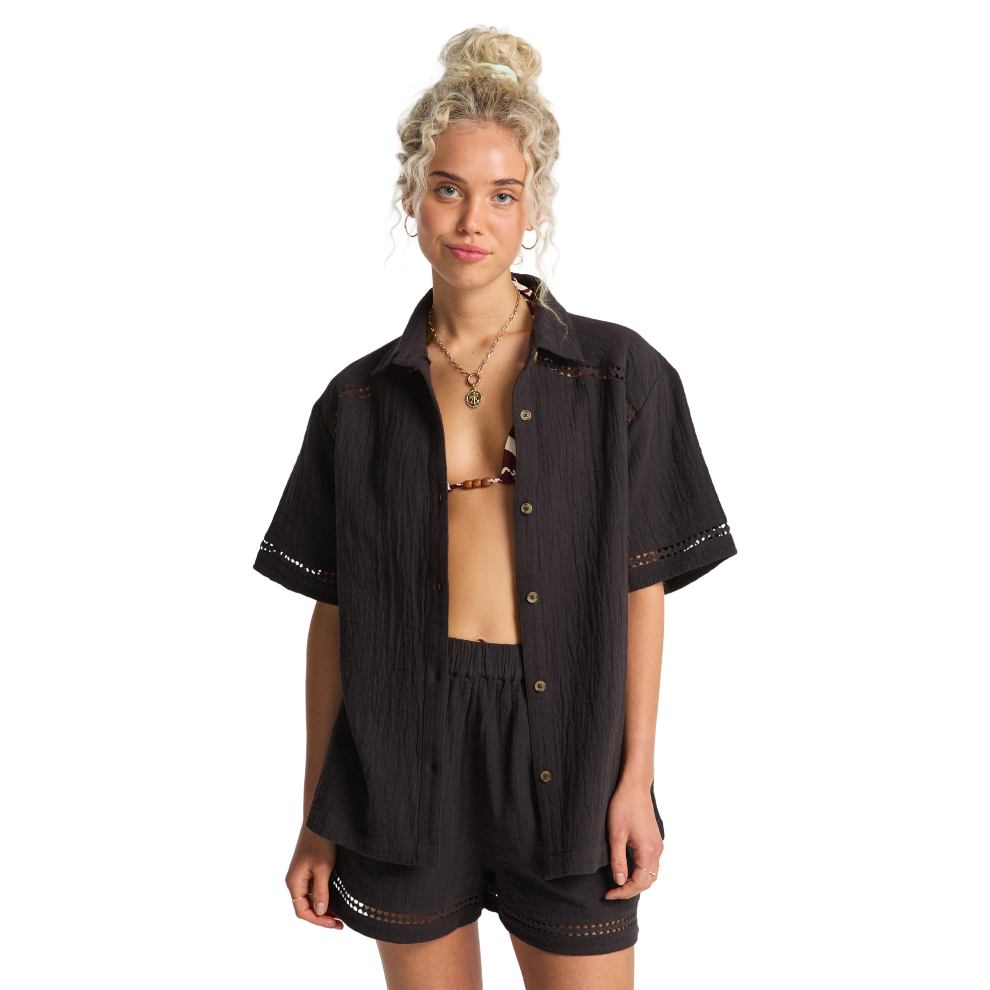 Camisa de mujer Summers End Billabong - Negro Negro-1
