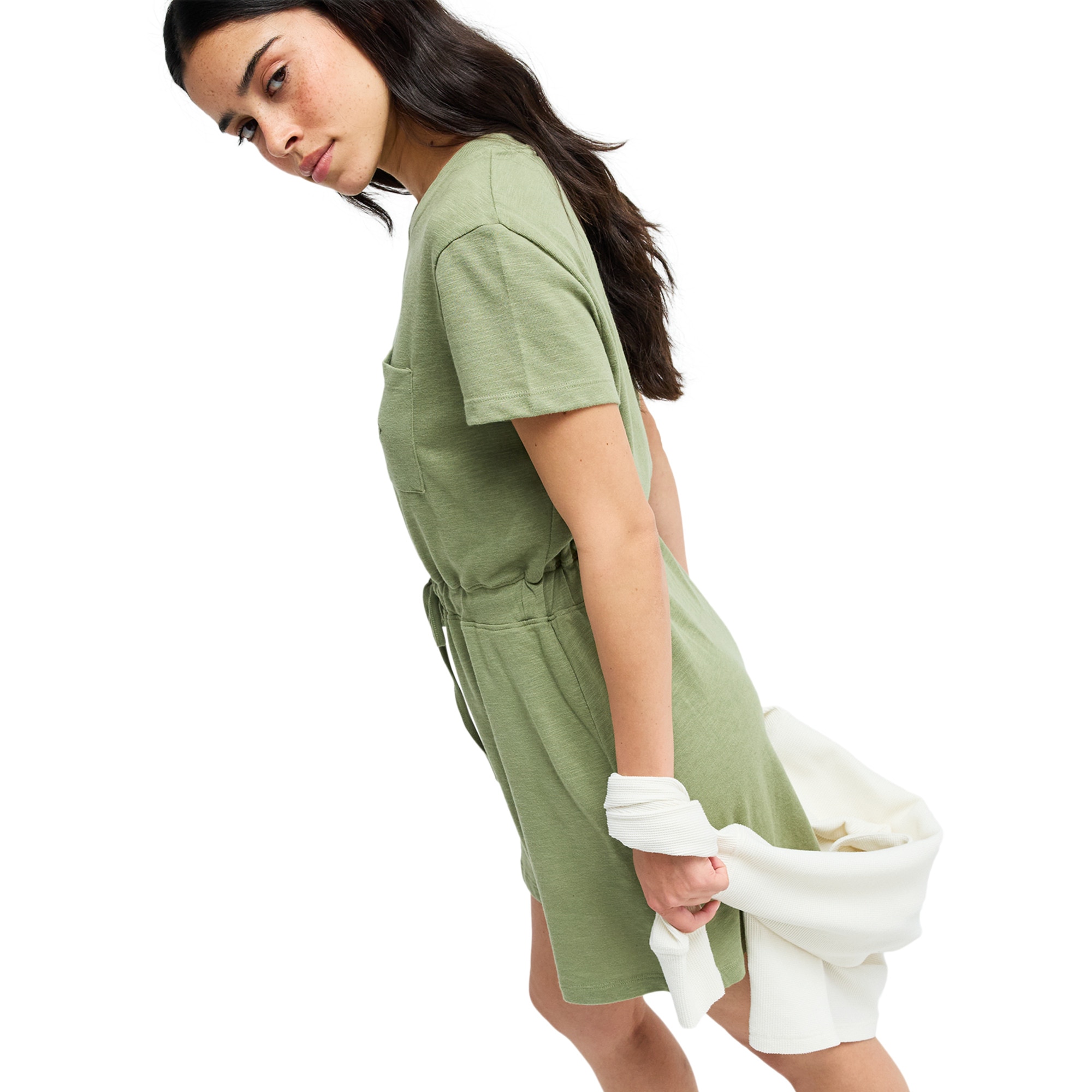 Vestido de mujer Sunny Expedition Solid Roxy - Verde Oliva Verde Oliva-3