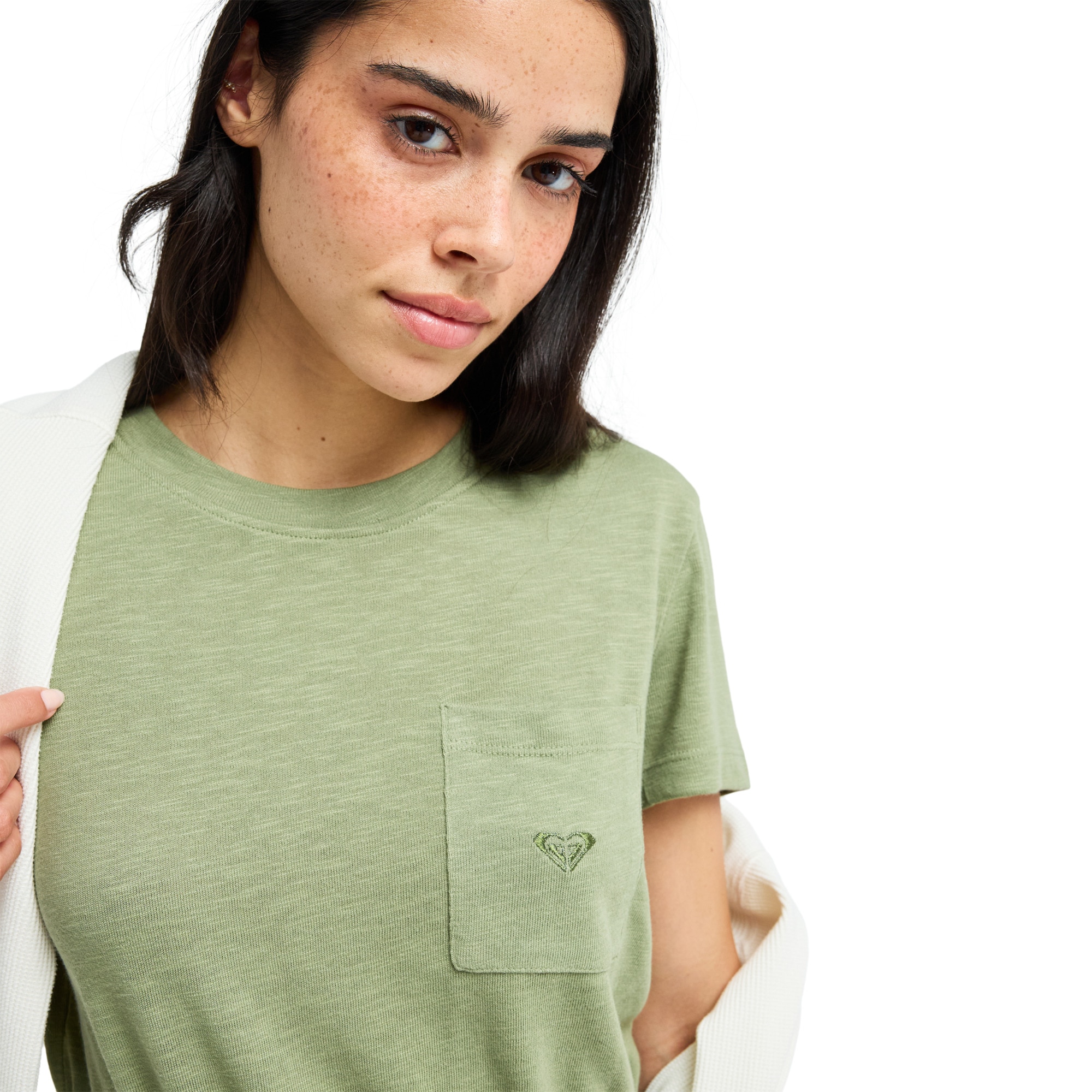 Vestido de mujer Sunny Expedition Solid Roxy - Verde Oliva Verde Oliva-4