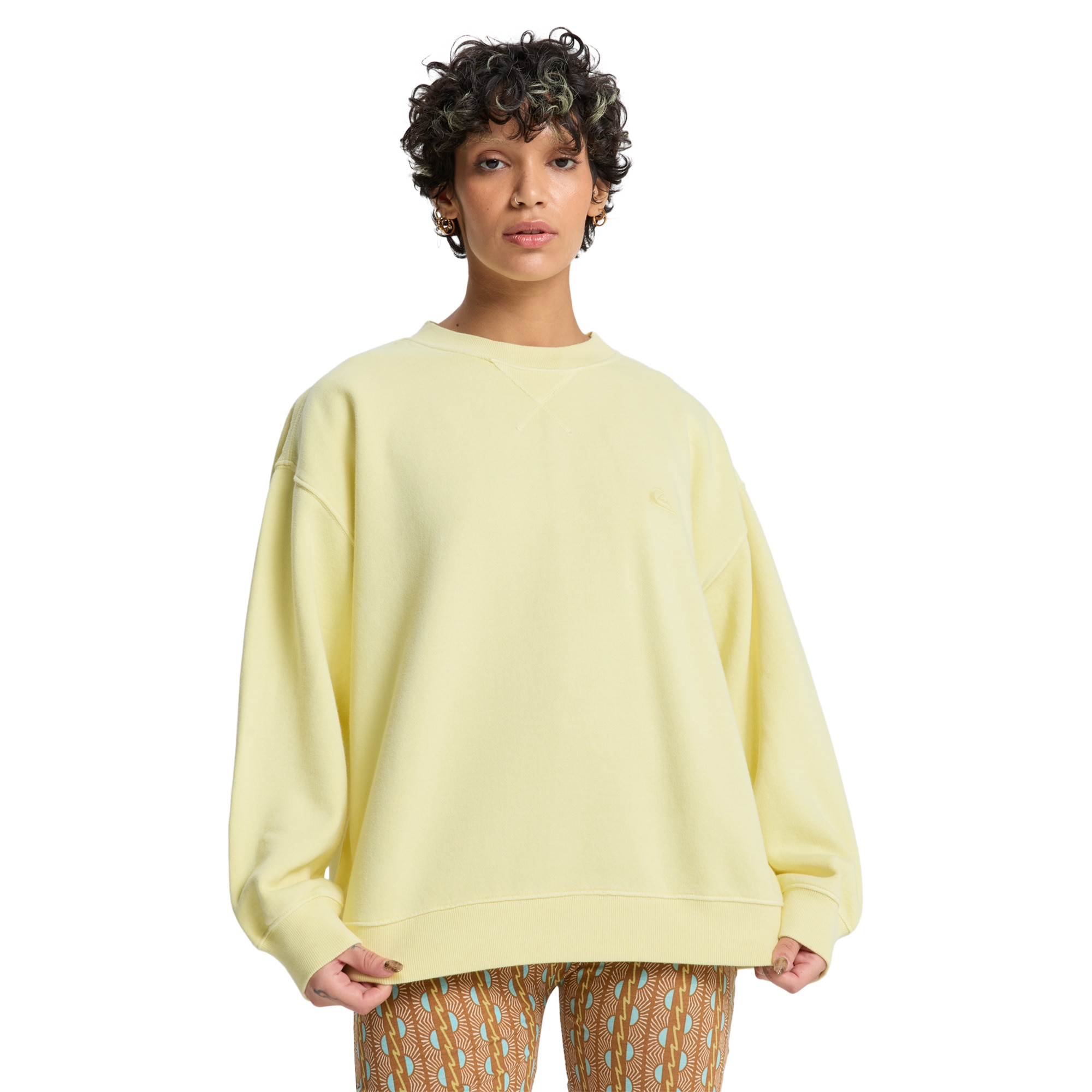 Imagen 0 de Sudadera de cuello redondo para mujer Essential Amarillo