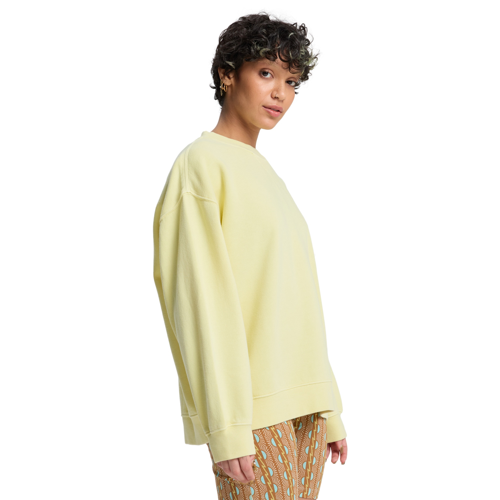 Sudadera de cuello redondo para mujer Essential - Amarillo Amarillo-3