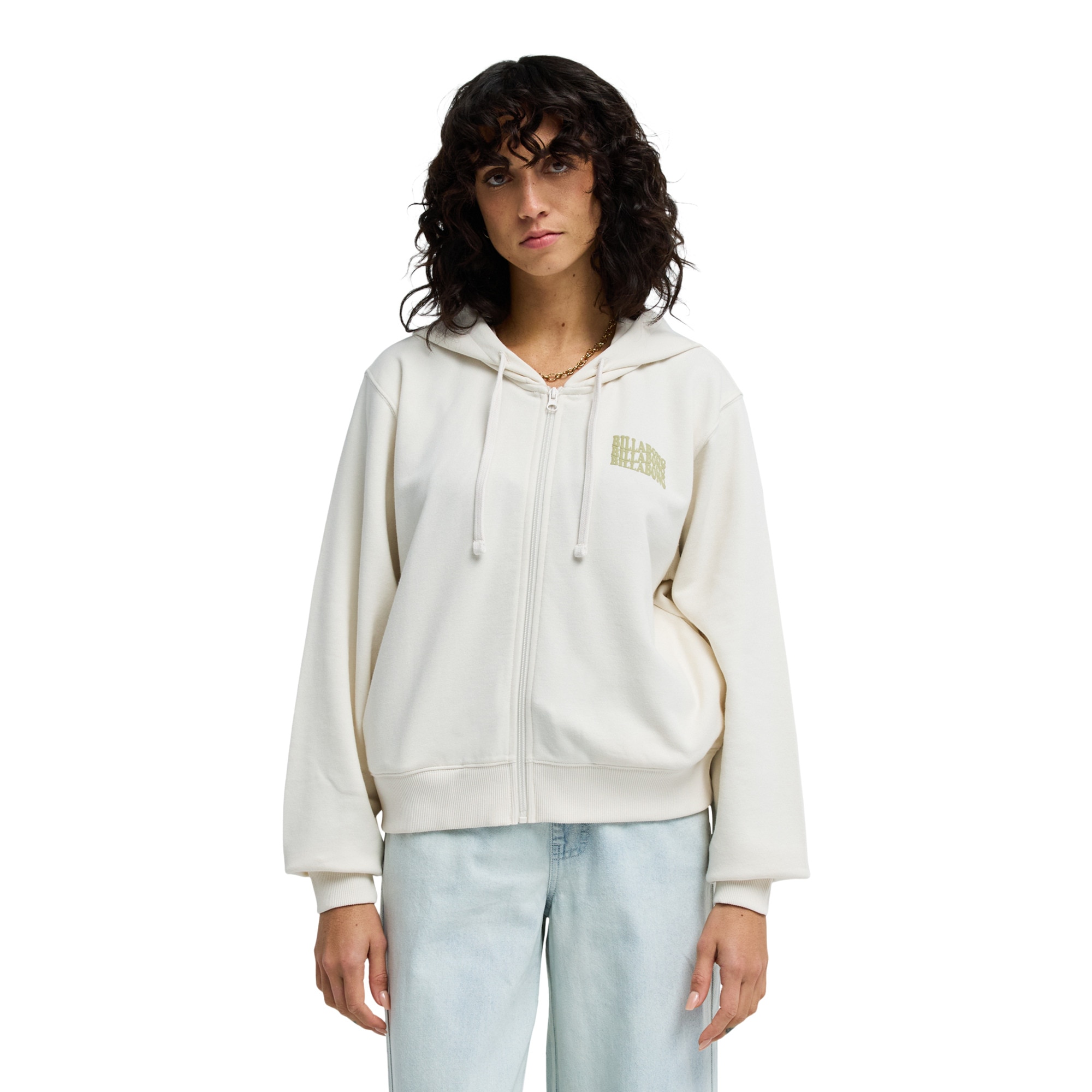 Sudadera de mujer Zip Family Billabong - Blanco Blanco-1