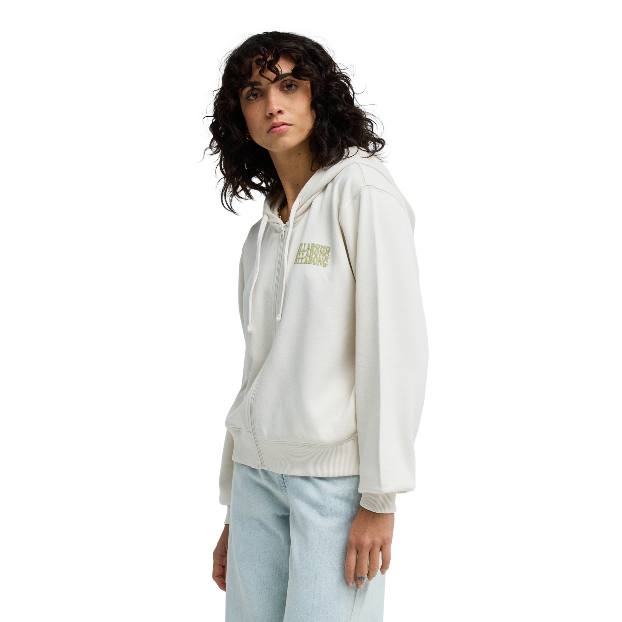 Sudadera de mujer Zip Family Billabong - Blanco Blanco-4