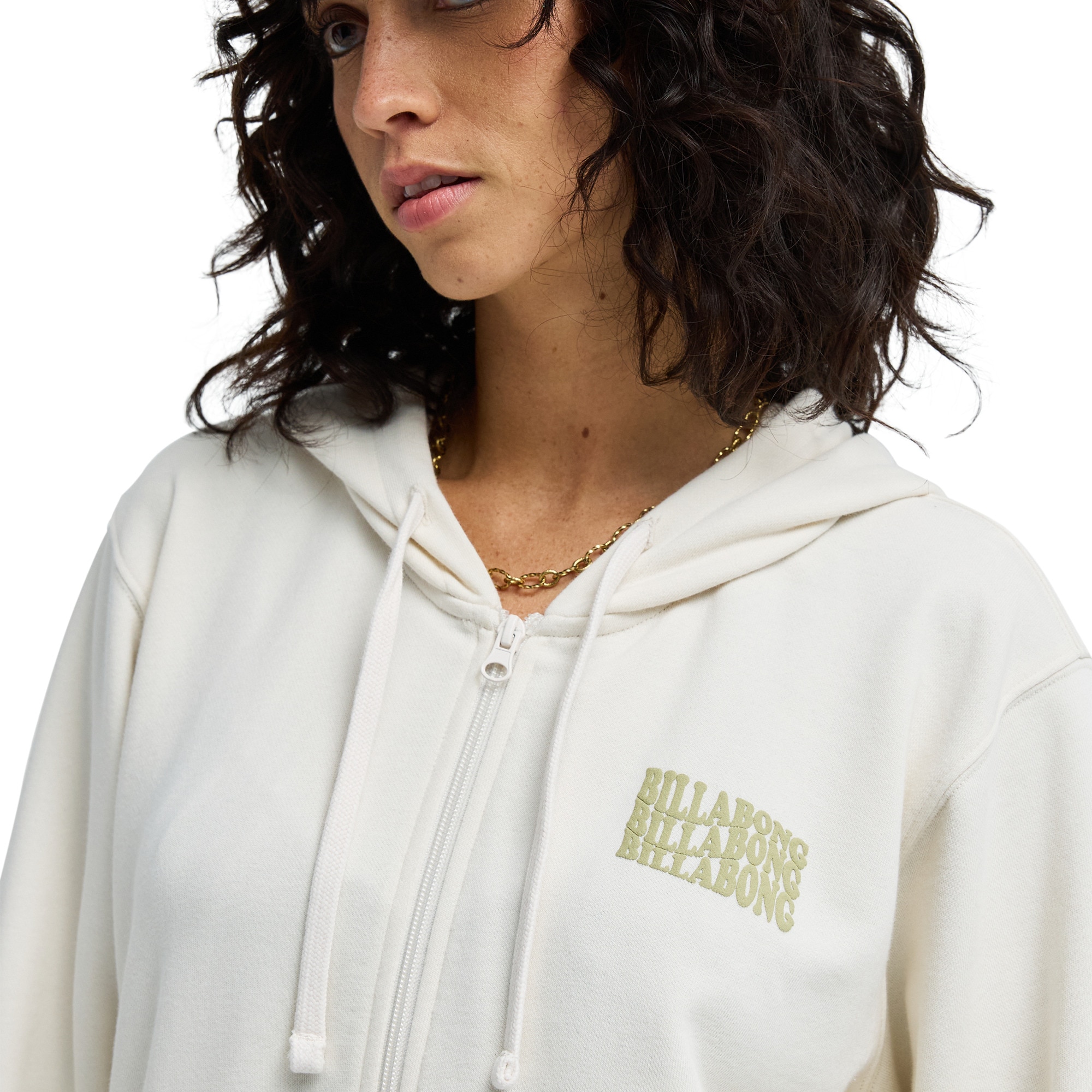 Sudadera de mujer Zip Family Billabong - Blanco Blanco-5