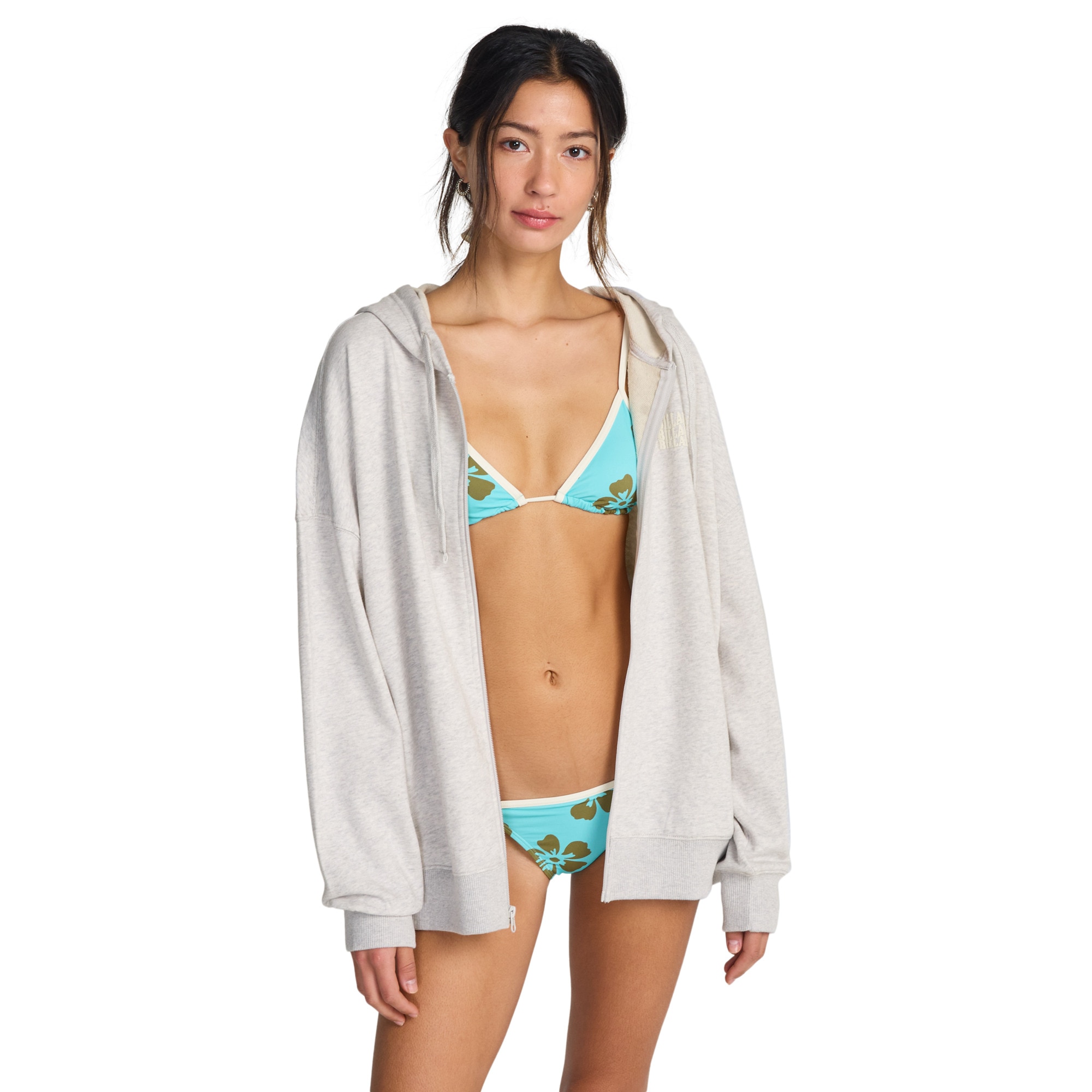 Imagen 0 de Sudadera de mujer Zip Family Billabong Gris