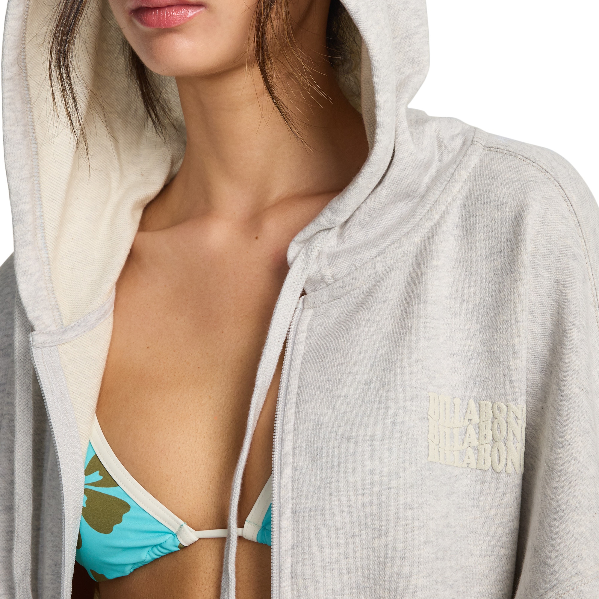 Imagen 5 de Sudadera de mujer Zip Family Billabong - Gris Gris