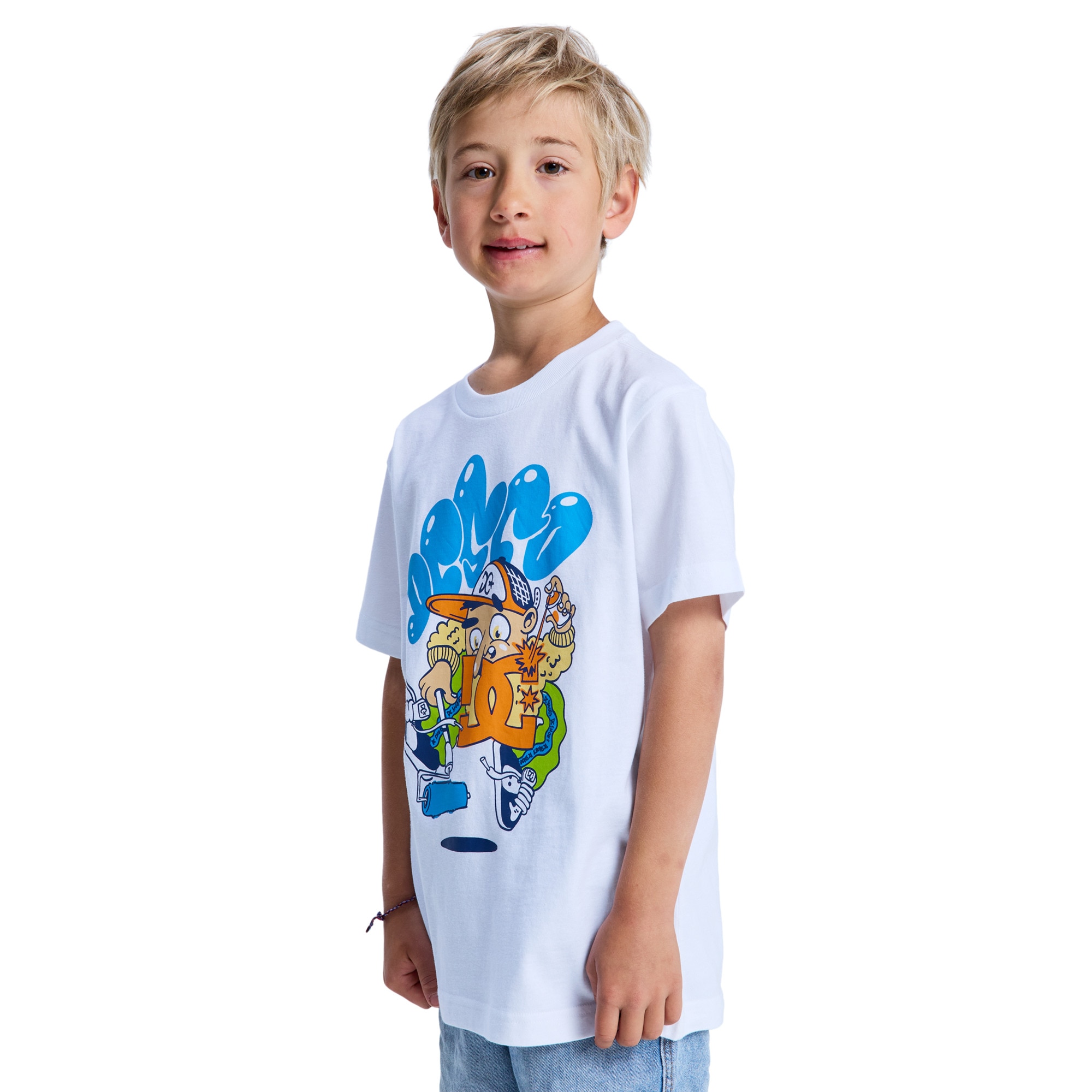 Camiseta de niños Rollpainter DC Shoes - Blanco Blanco-3